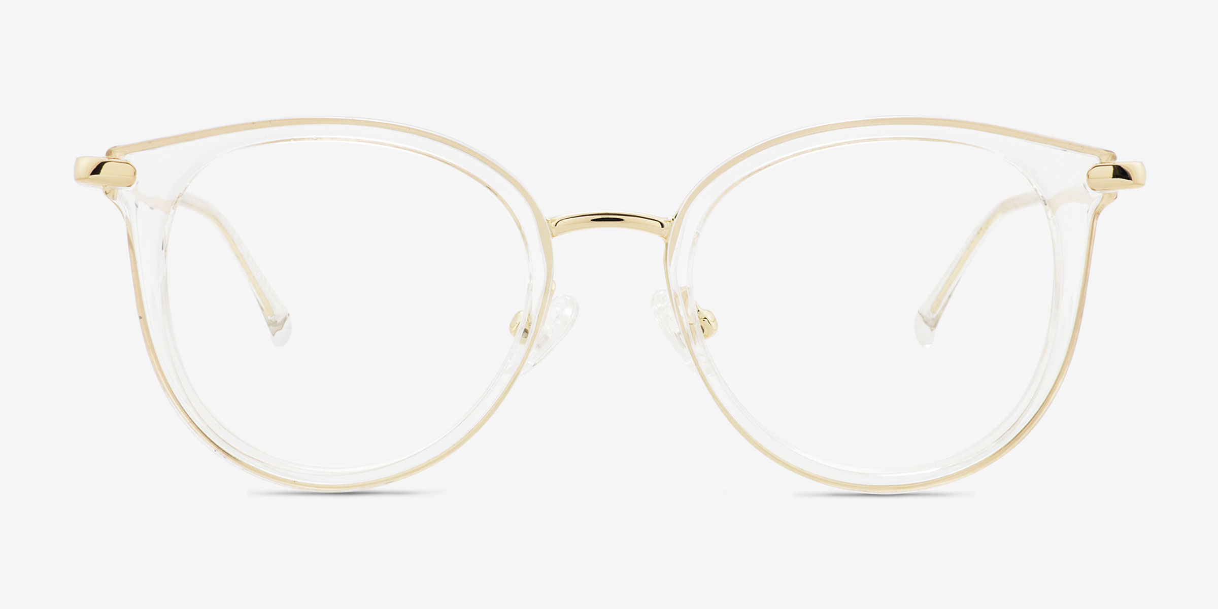 Hollie Transparent PlastiqueMontures de lunettes de vue d'EyeBuyDirect, Vue de Face