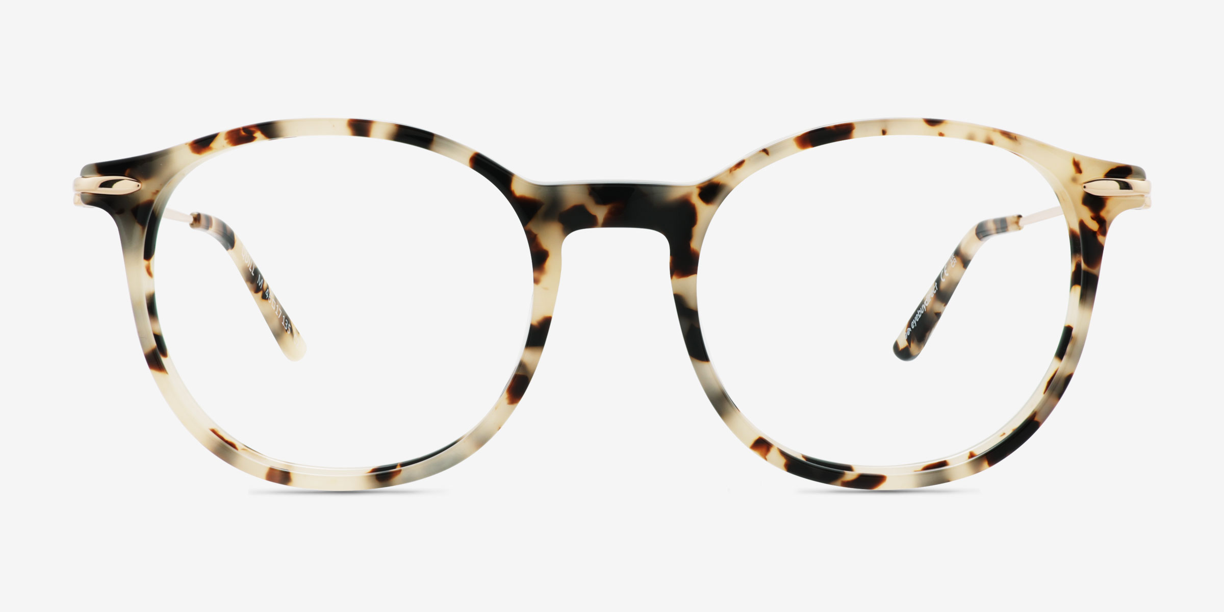 Quill Écaille ivoire MétalMontures de lunettes de vue d'EyeBuyDirect, Vue de Face