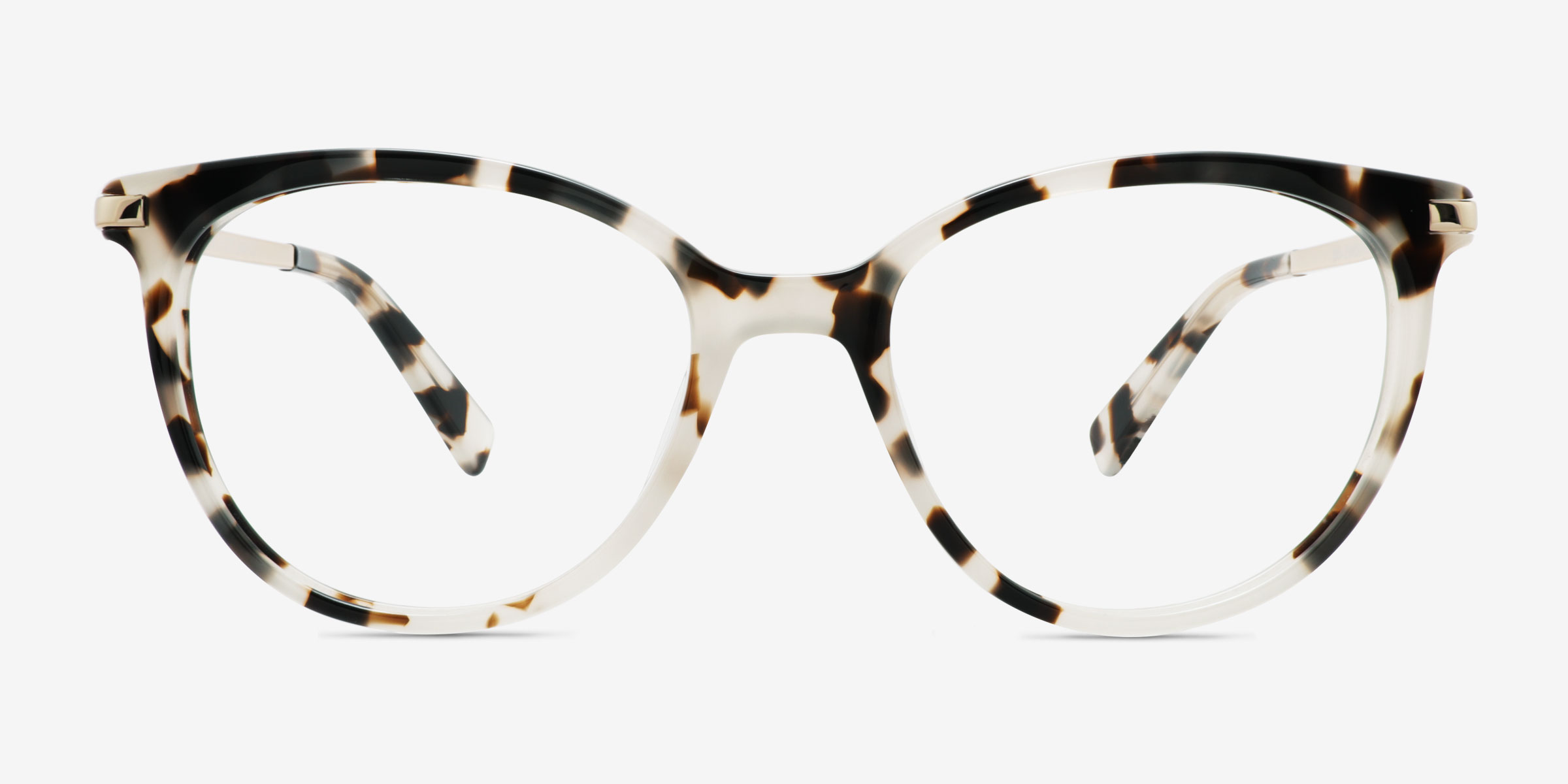 Attitude Écaille ivoire MétalMontures de lunettes de vue d'EyeBuyDirect, Vue de Face