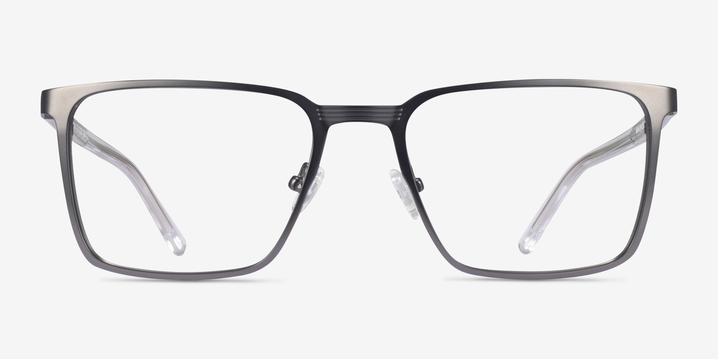 Sharman Gris MétalMontures de lunettes de vue d'EyeBuyDirect, Vue de Face