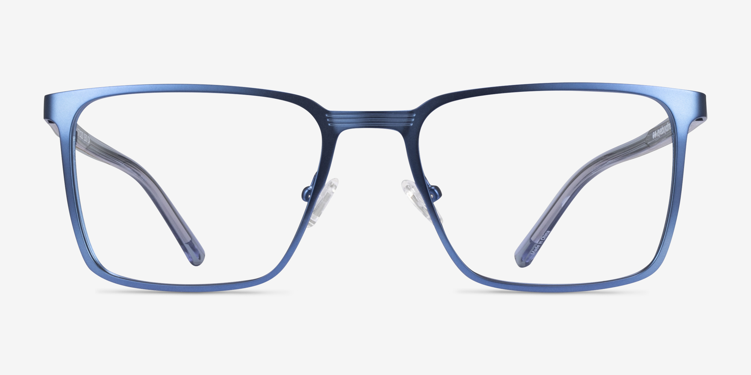 Sharman Bleu marine MétalMontures de lunettes de vue d'EyeBuyDirect, Vue de Face