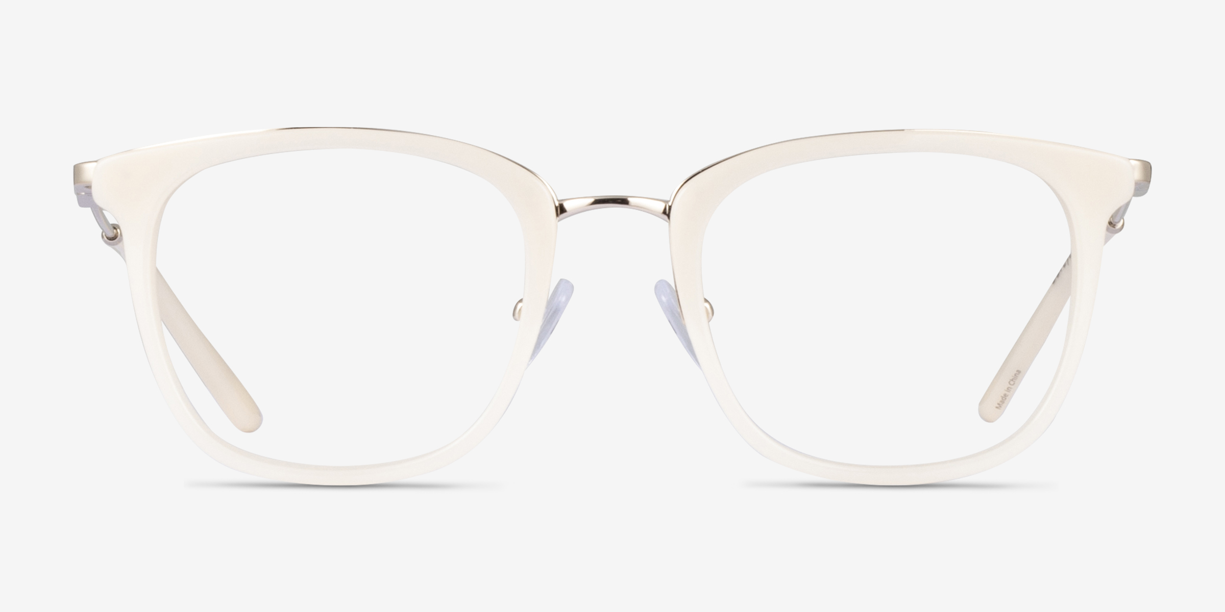Nestle Cream MétalMontures de lunettes de vue d'EyeBuyDirect, Vue de Face