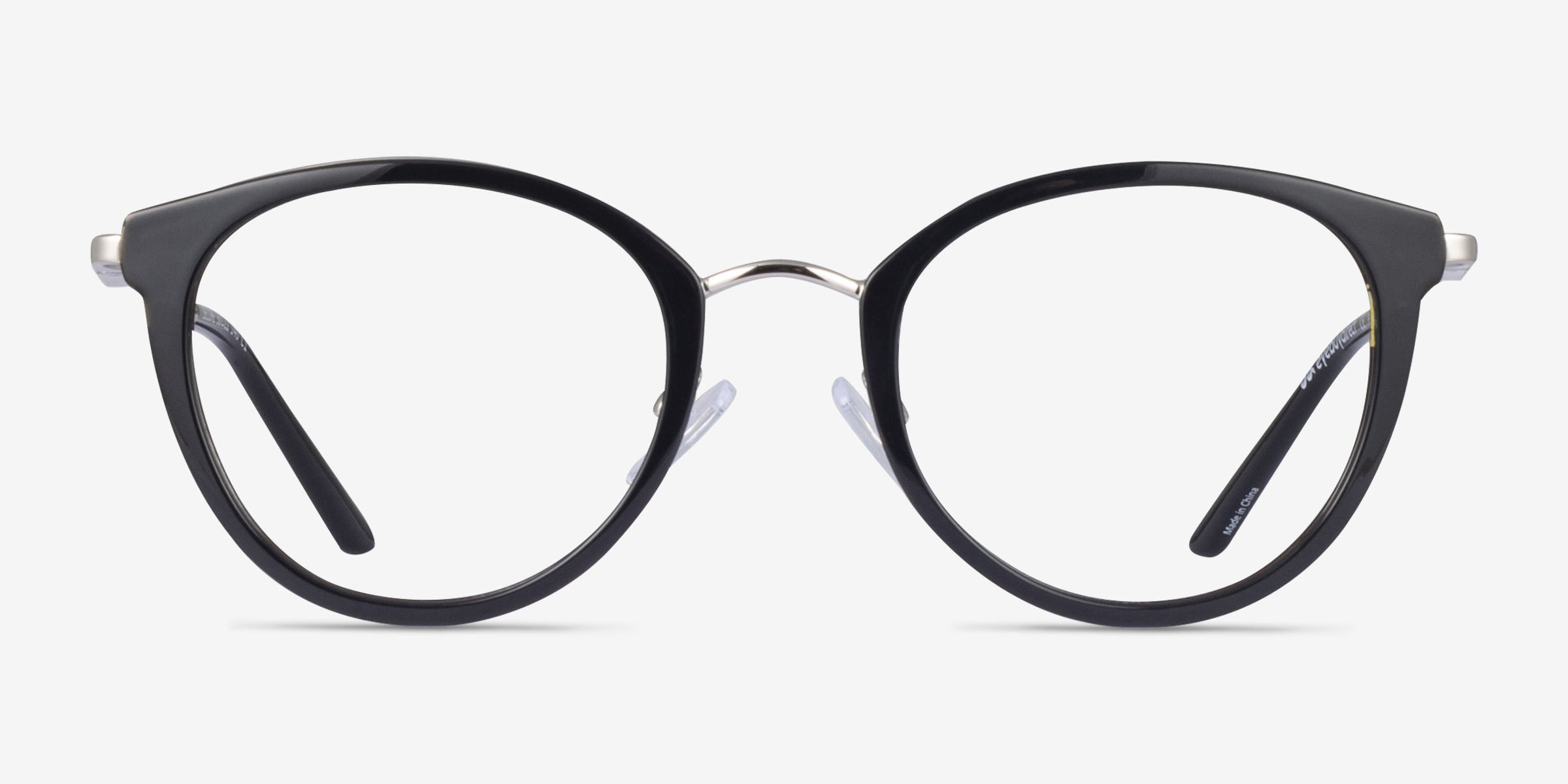 Secure Noir PlastiqueMontures de lunettes de vue d'EyeBuyDirect, Vue de Face