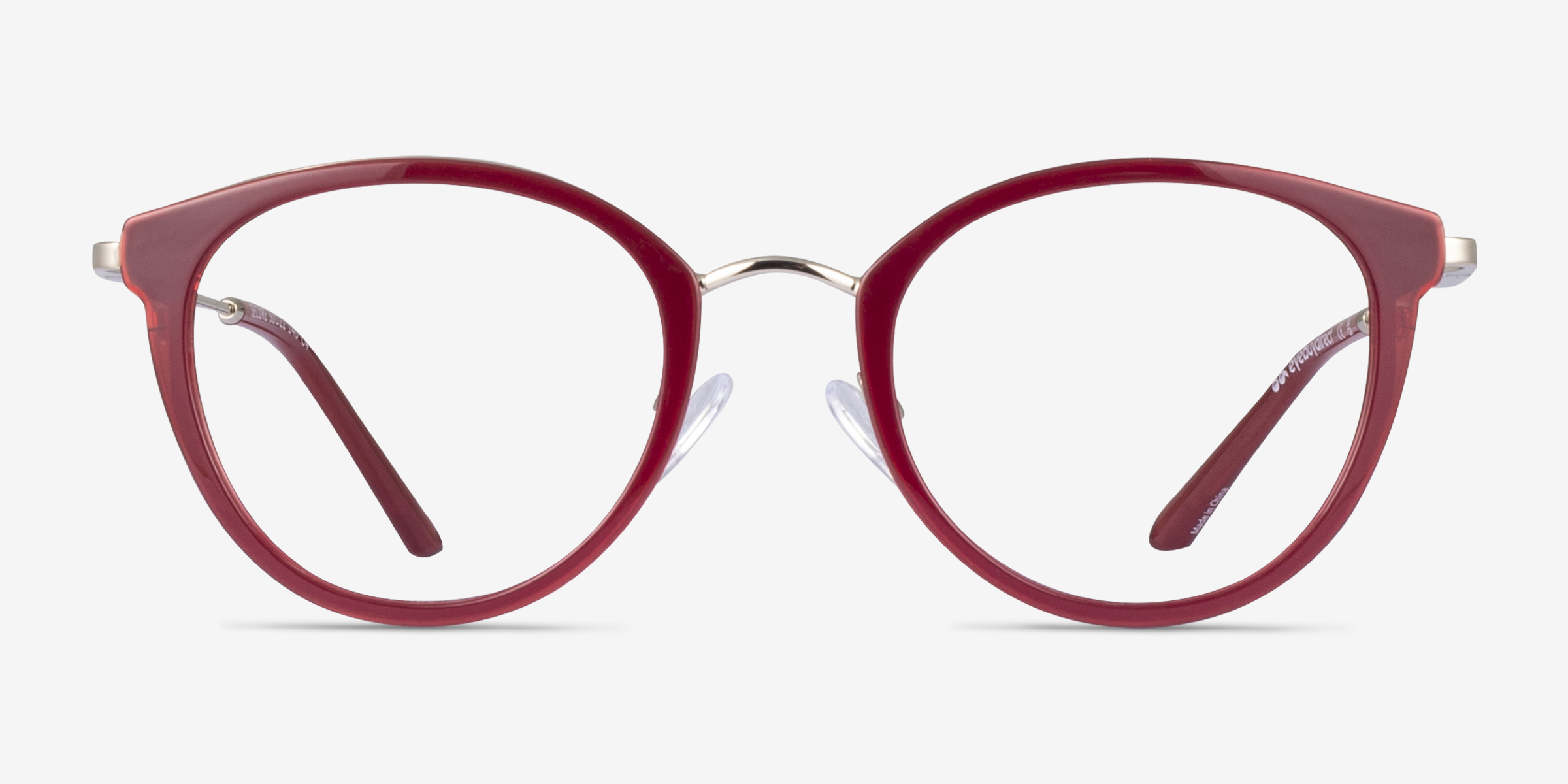 Secure Rouge PlastiqueMontures de lunettes de vue d'EyeBuyDirect, Vue de Face