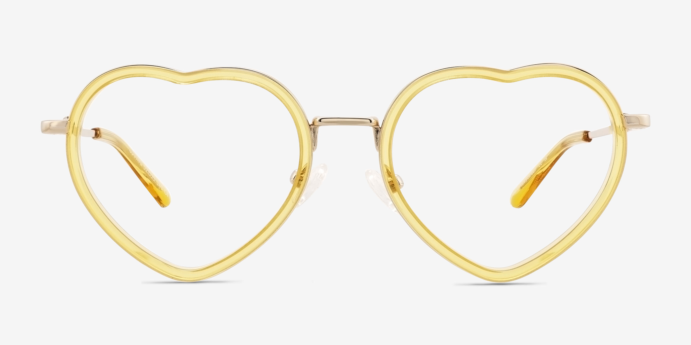 Loving Jaune MétalMontures de lunettes de vue d'EyeBuyDirect, Vue de Face