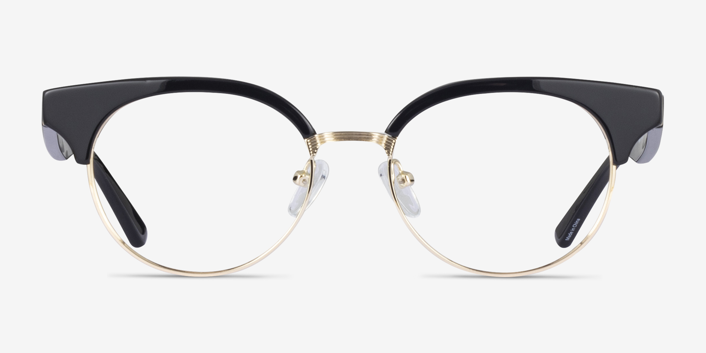 Chateau Noir MétalMontures de lunettes de vue d'EyeBuyDirect, Vue de Face