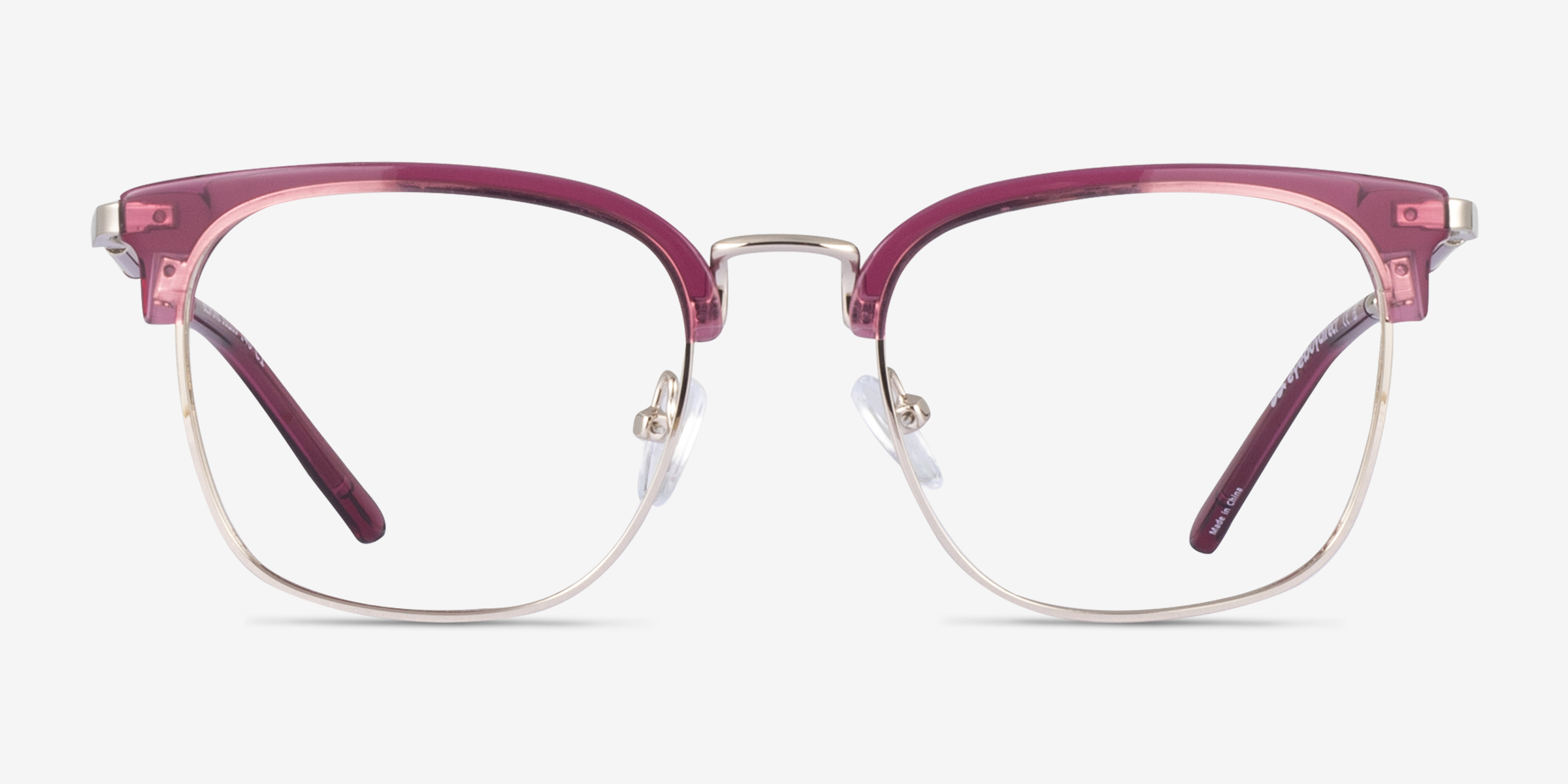 Bespoke Purple Gold MétalMontures de lunettes de vue d'EyeBuyDirect, Vue de Face