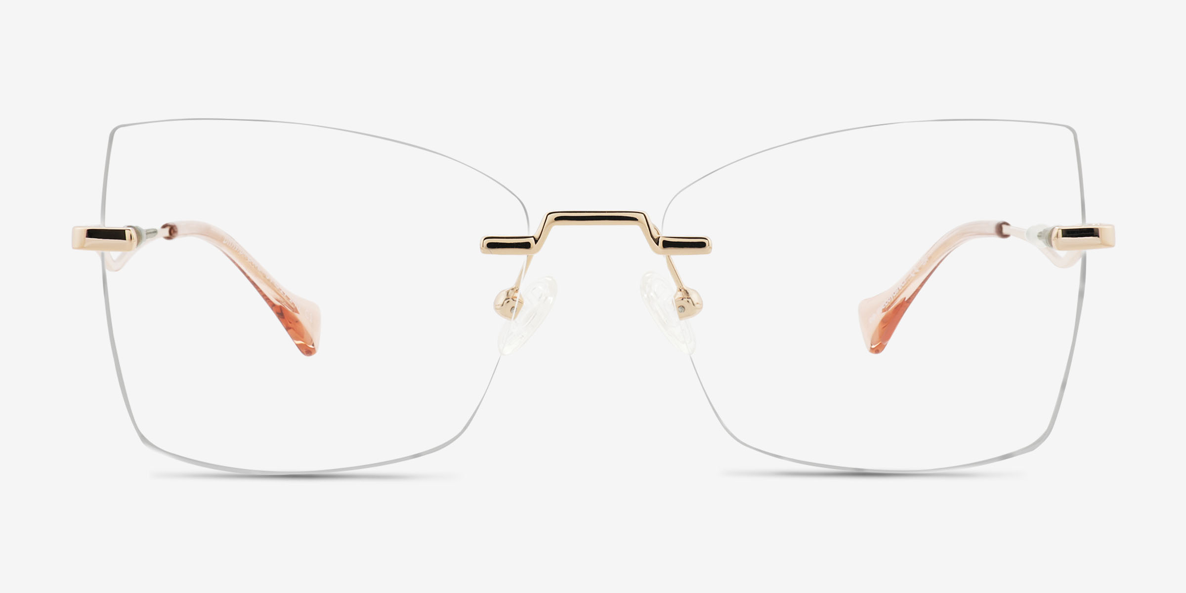 Brimstone Doré MétalMontures de lunettes de vue d'EyeBuyDirect, Vue de Face