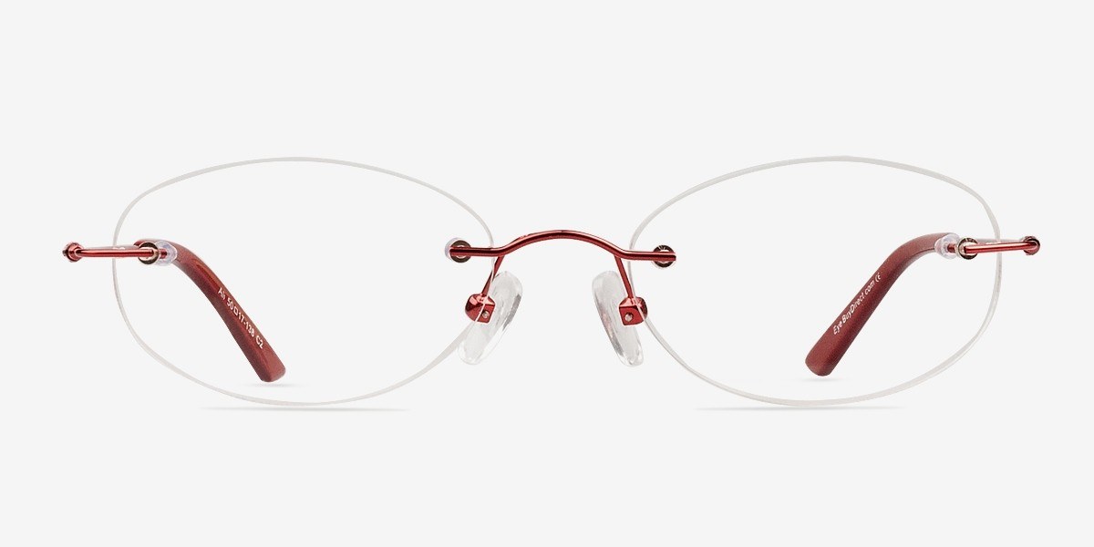 Ali Rouge MétalMontures de lunettes de vue d'EyeBuyDirect, Vue de Face