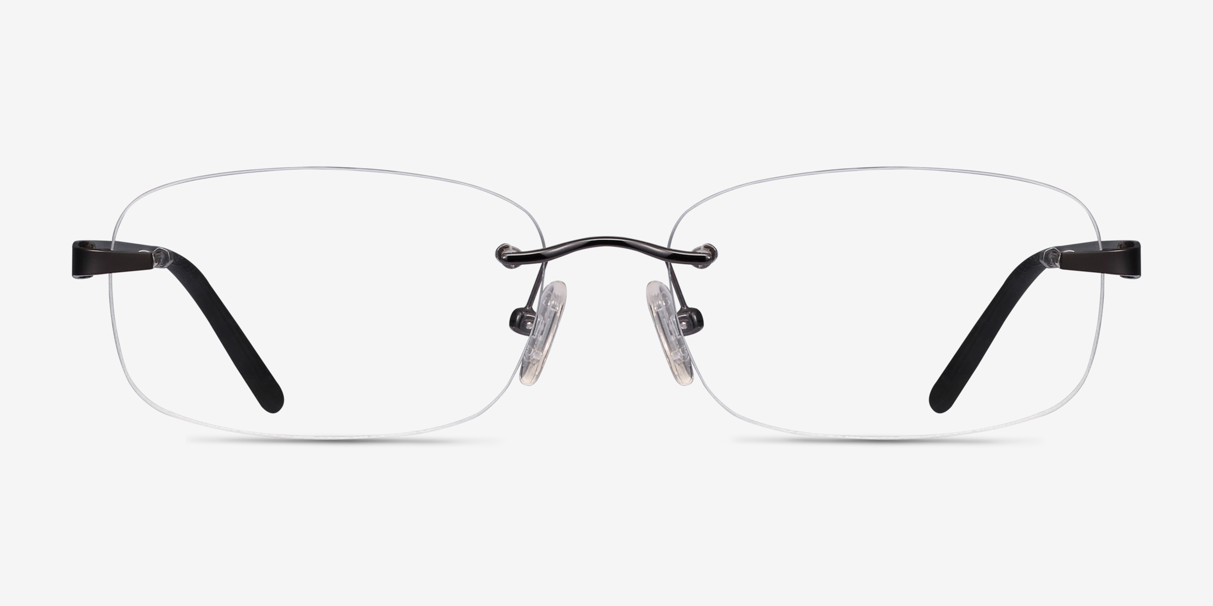 Vernon Gunmetal Acetate-metalMontures de lunettes de vue d'EyeBuyDirect, Vue de Face