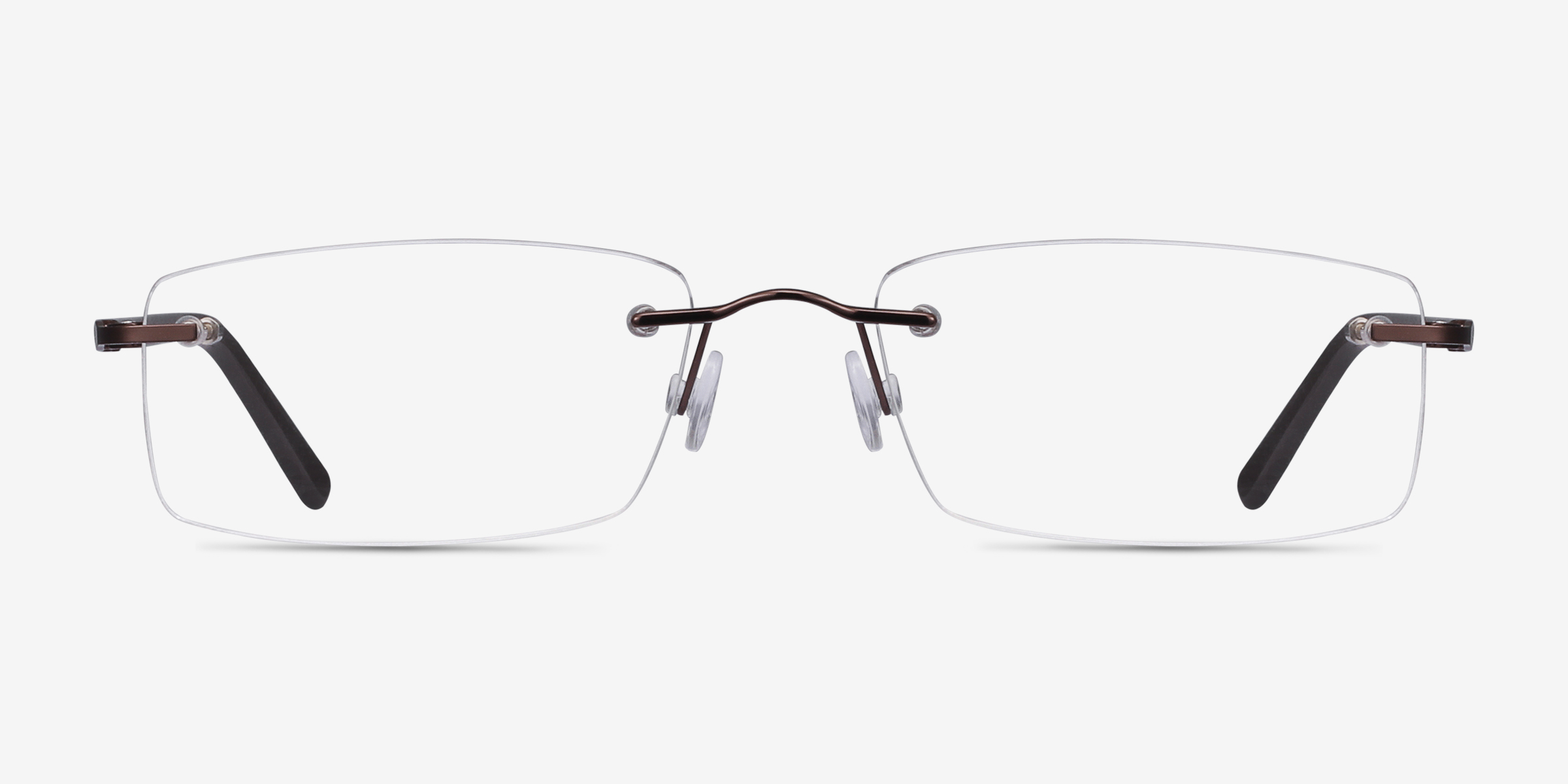 Edison Brun MétalMontures de lunettes de vue d'EyeBuyDirect, Vue de Face
