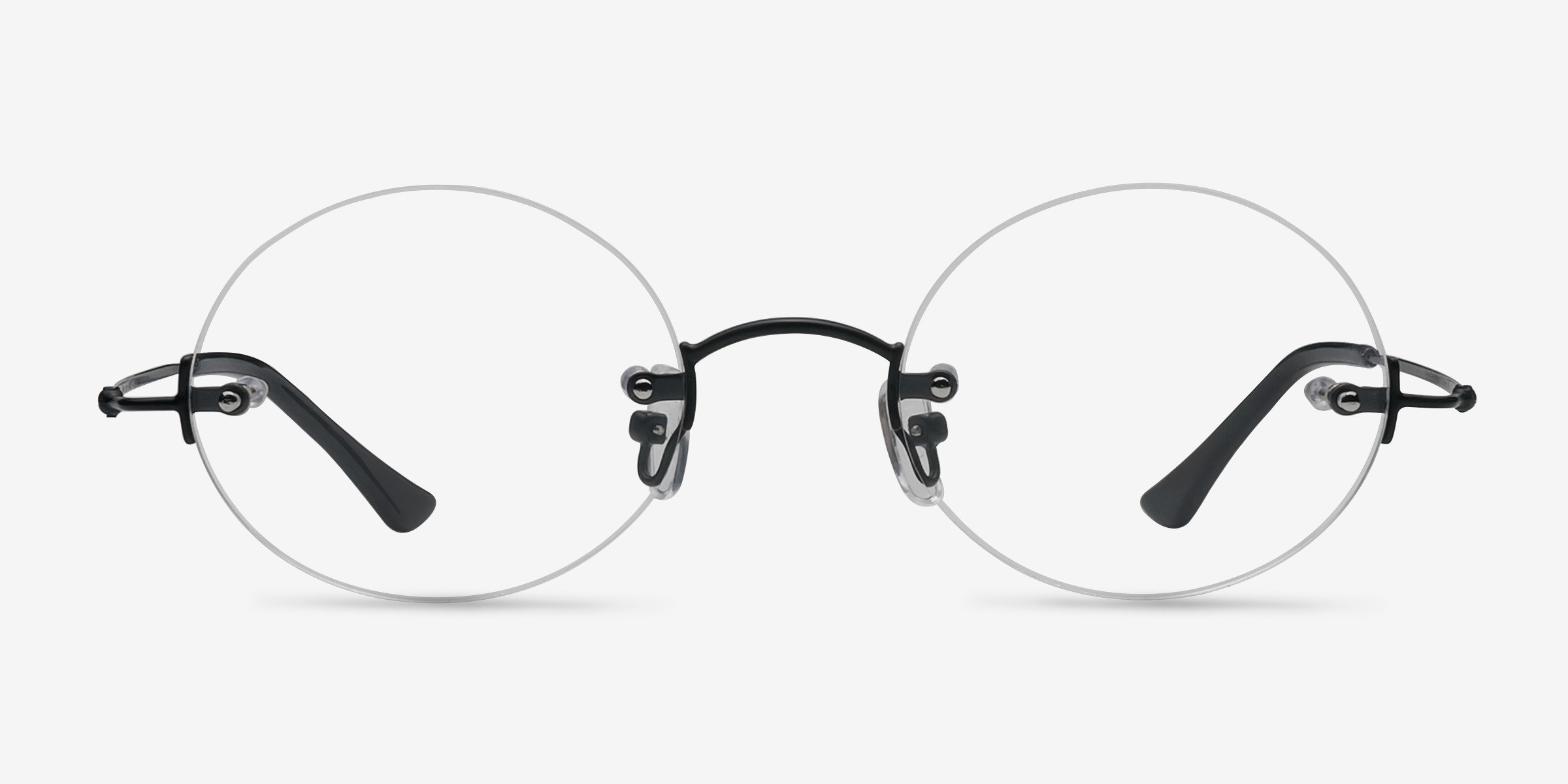 Silver Line Noir MétalMontures de lunettes de vue d'EyeBuyDirect, Vue de Face