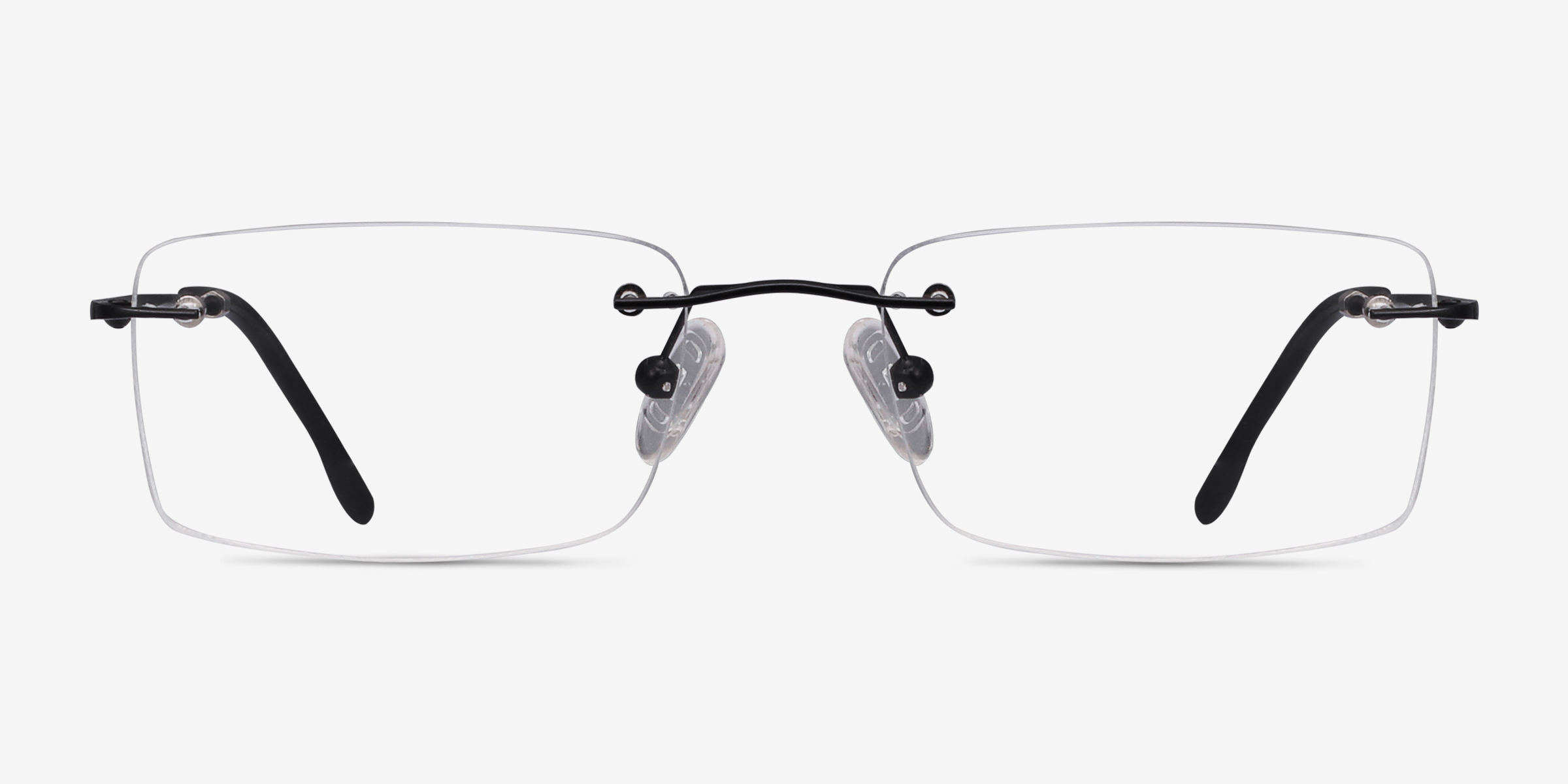 Woodrow Noir MétalMontures de lunettes de vue d'EyeBuyDirect, Vue de Face