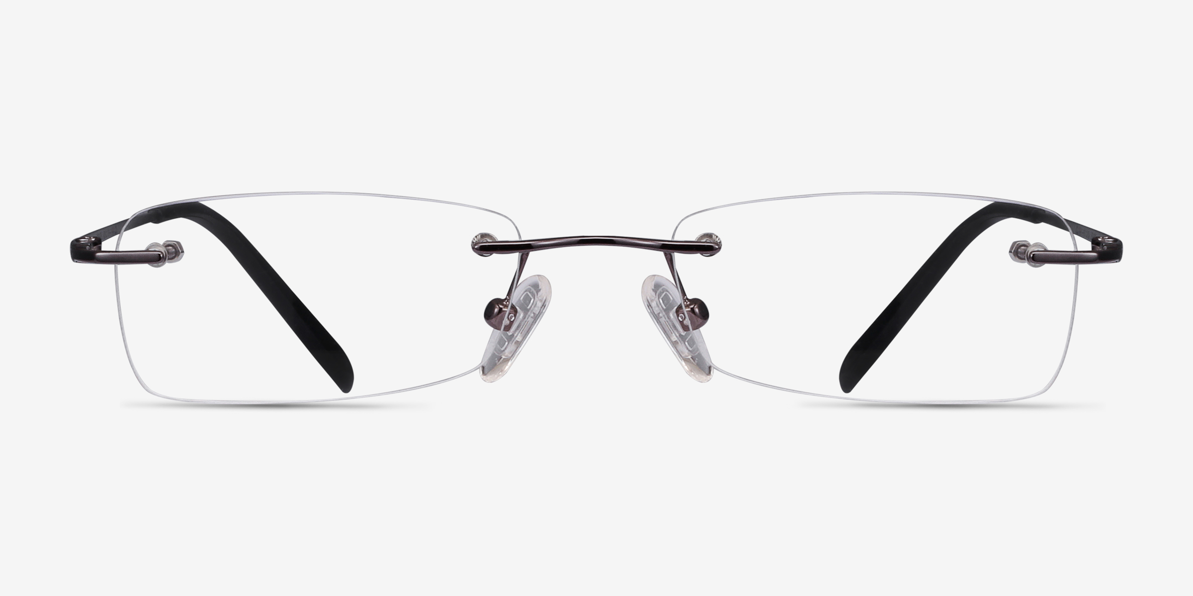 South Gunmetal MétalMontures de lunettes de vue d'EyeBuyDirect, Vue de Face