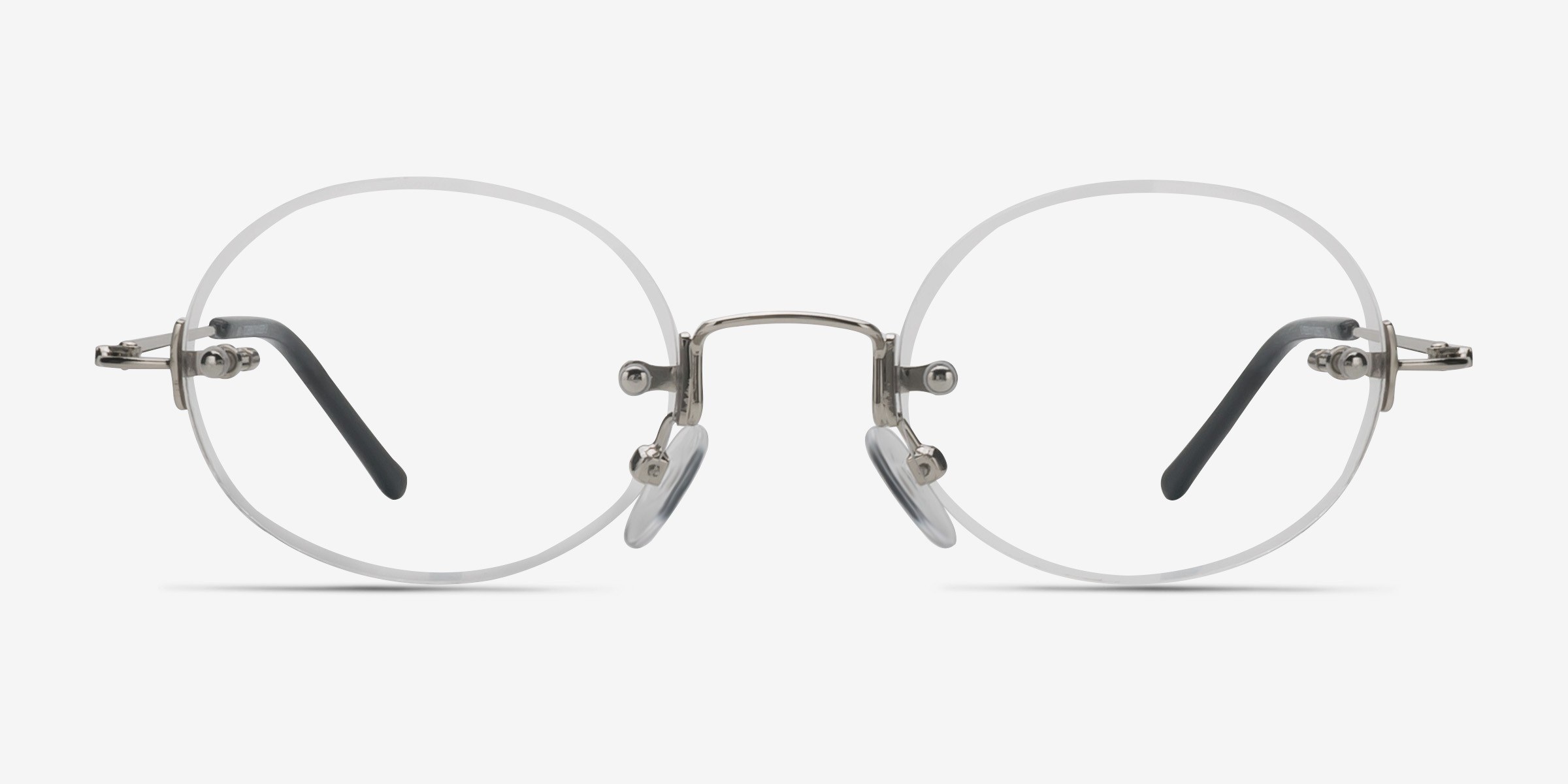 Charm Argenté MétalMontures de lunettes de vue d'EyeBuyDirect, Vue de Face