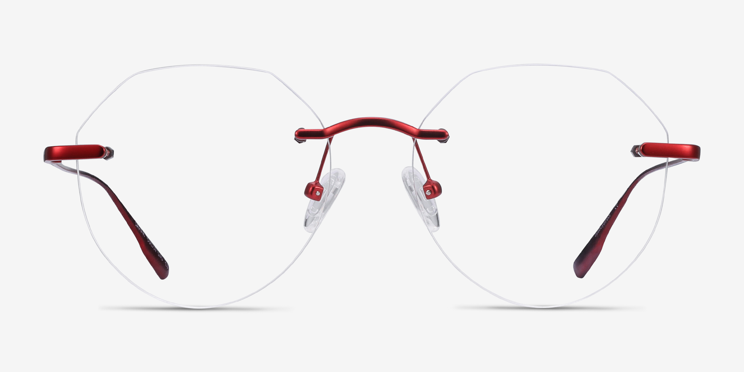 Sahar Rouge MétalMontures de lunettes de vue d'EyeBuyDirect, Vue de Face
