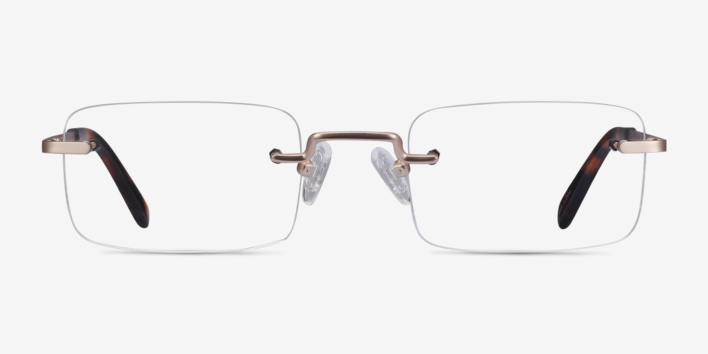 Simplicity Doré MétalMontures de lunettes de vue d'EyeBuyDirect, Vue de Face