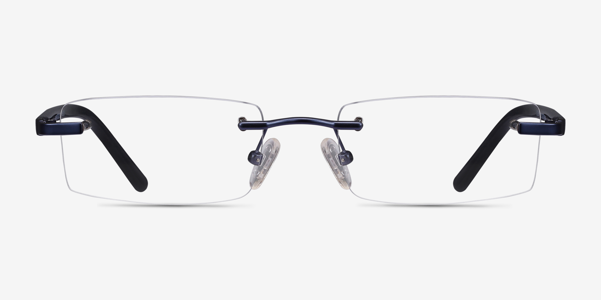 Montecelio Bleu marine MétalMontures de lunettes de vue d'EyeBuyDirect, Vue de Face