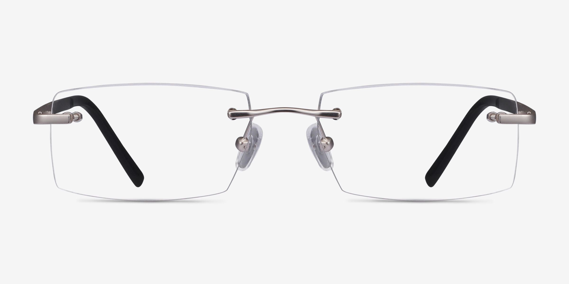 Collector Argenté MétalMontures de lunettes de vue d'EyeBuyDirect, Vue de Face