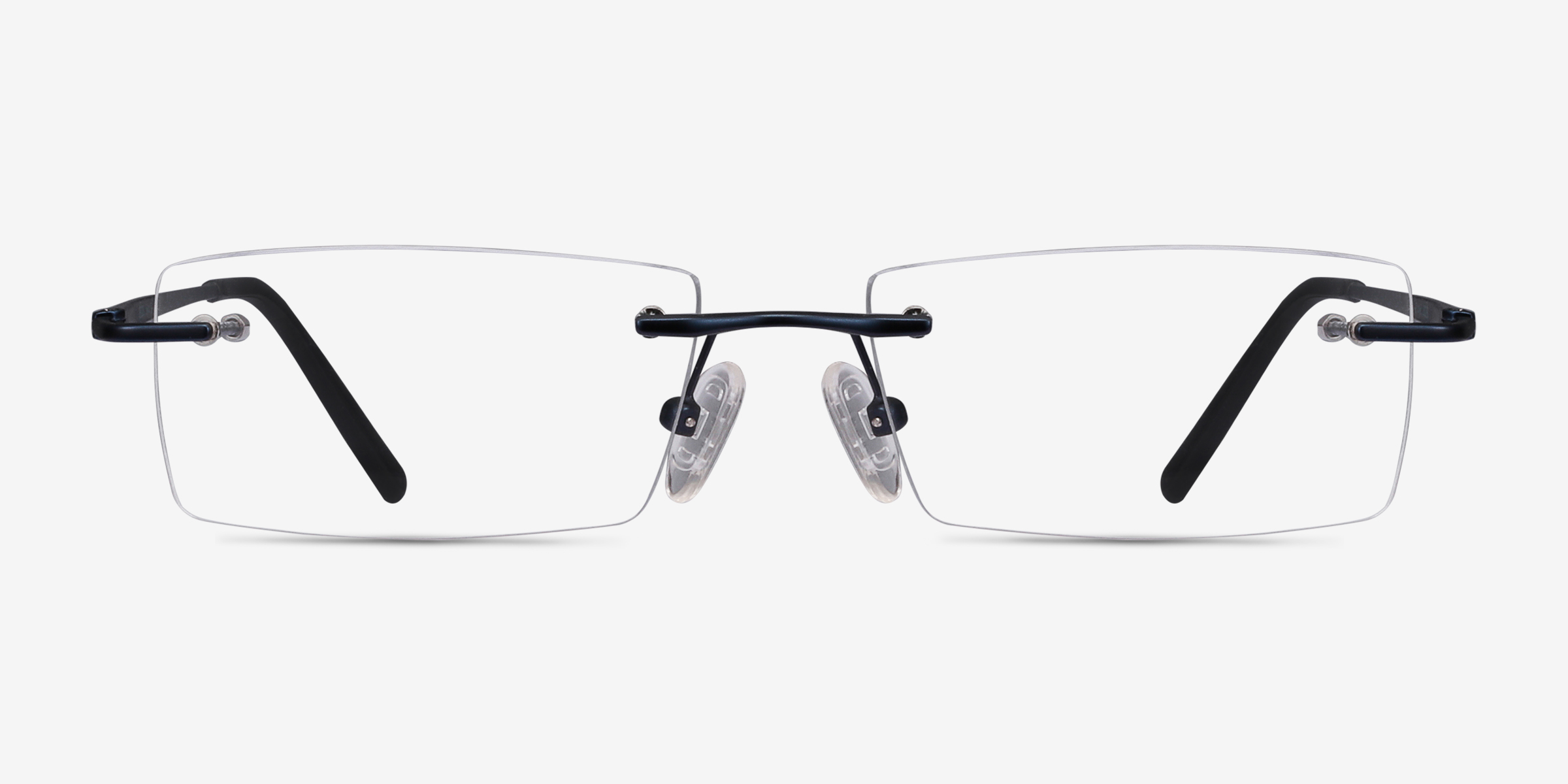 Regis Bleu MétalMontures de lunettes de vue d'EyeBuyDirect, Vue de Face