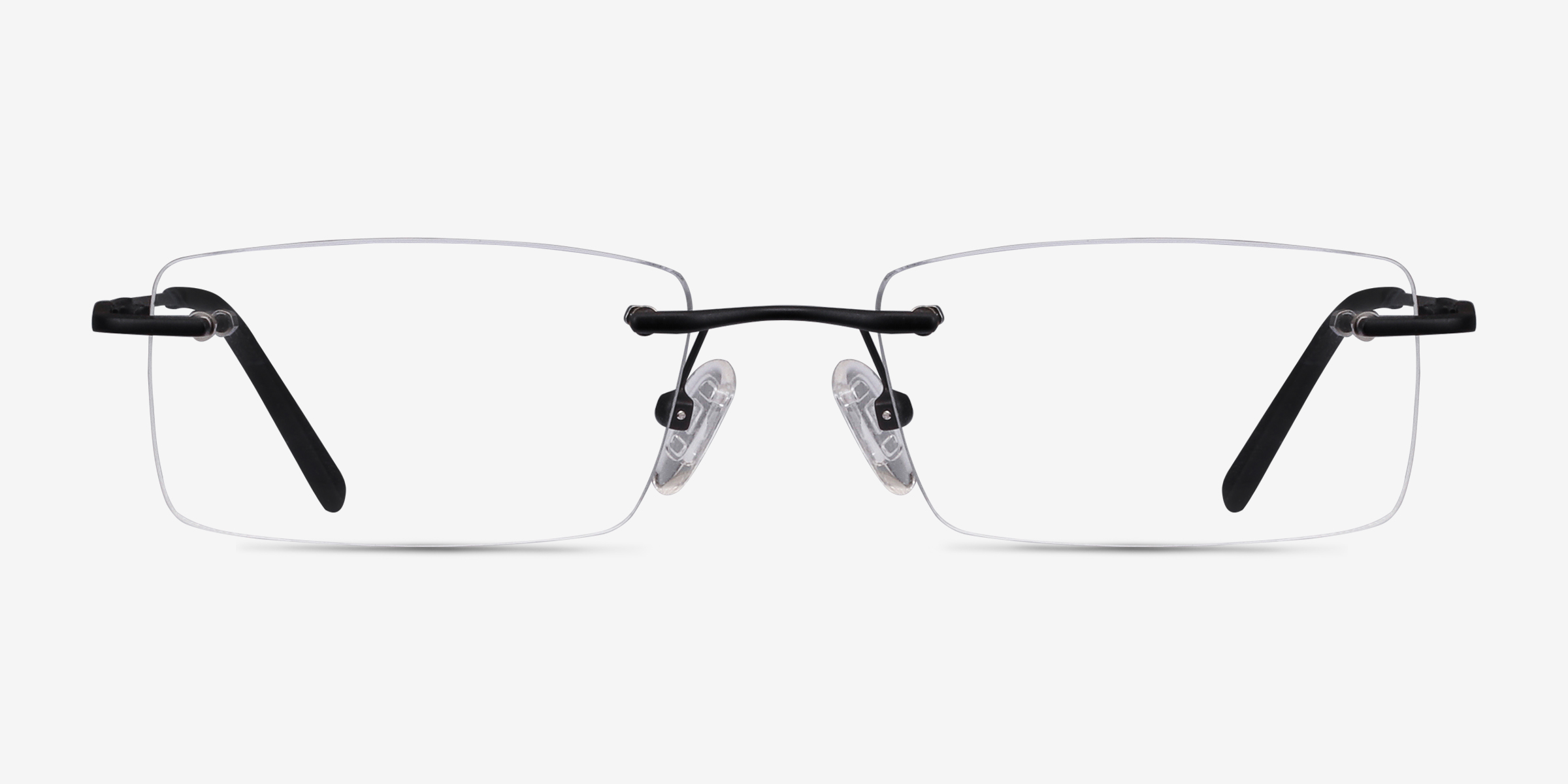 Earl Noir MétalMontures de lunettes de vue d'EyeBuyDirect, Vue de Face