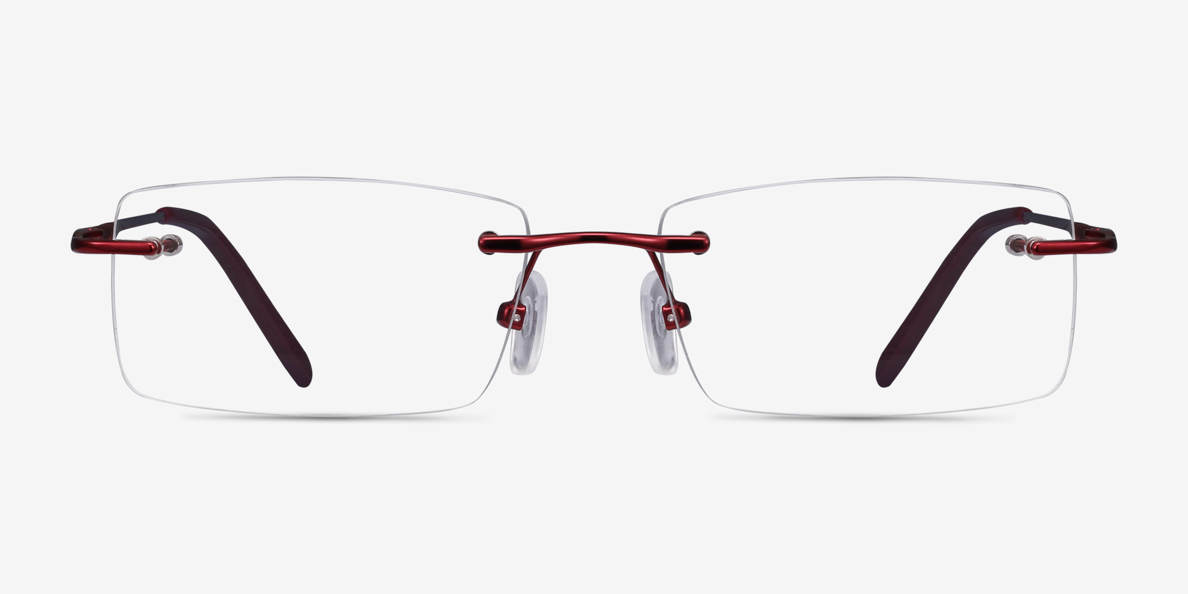 Earl Burgundy MétalMontures de lunettes de vue d'EyeBuyDirect, Vue de Face