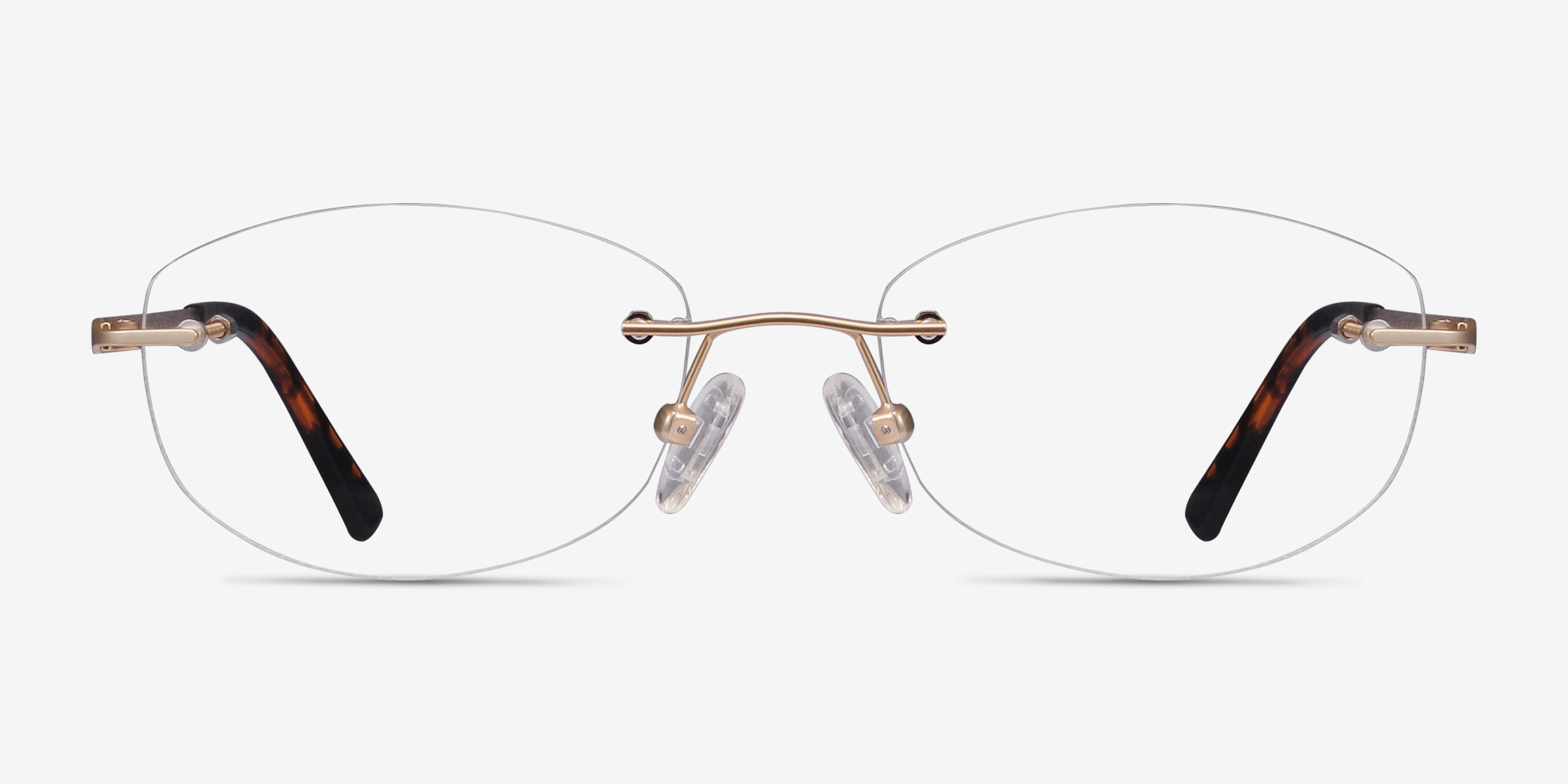 Athena Doré MétalMontures de lunettes de vue d'EyeBuyDirect, Vue de Face