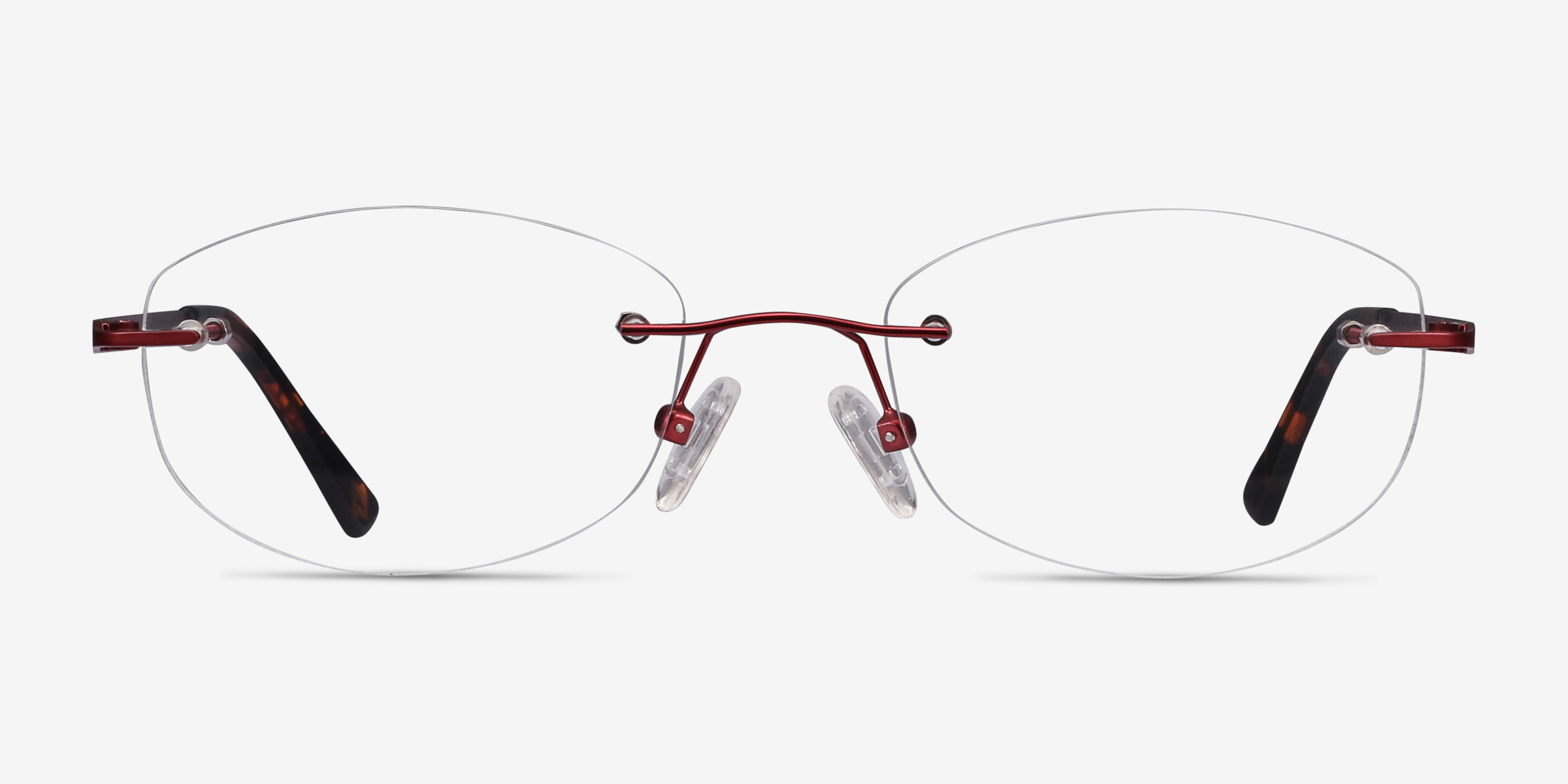 Athena Rouge MétalMontures de lunettes de vue d'EyeBuyDirect, Vue de Face