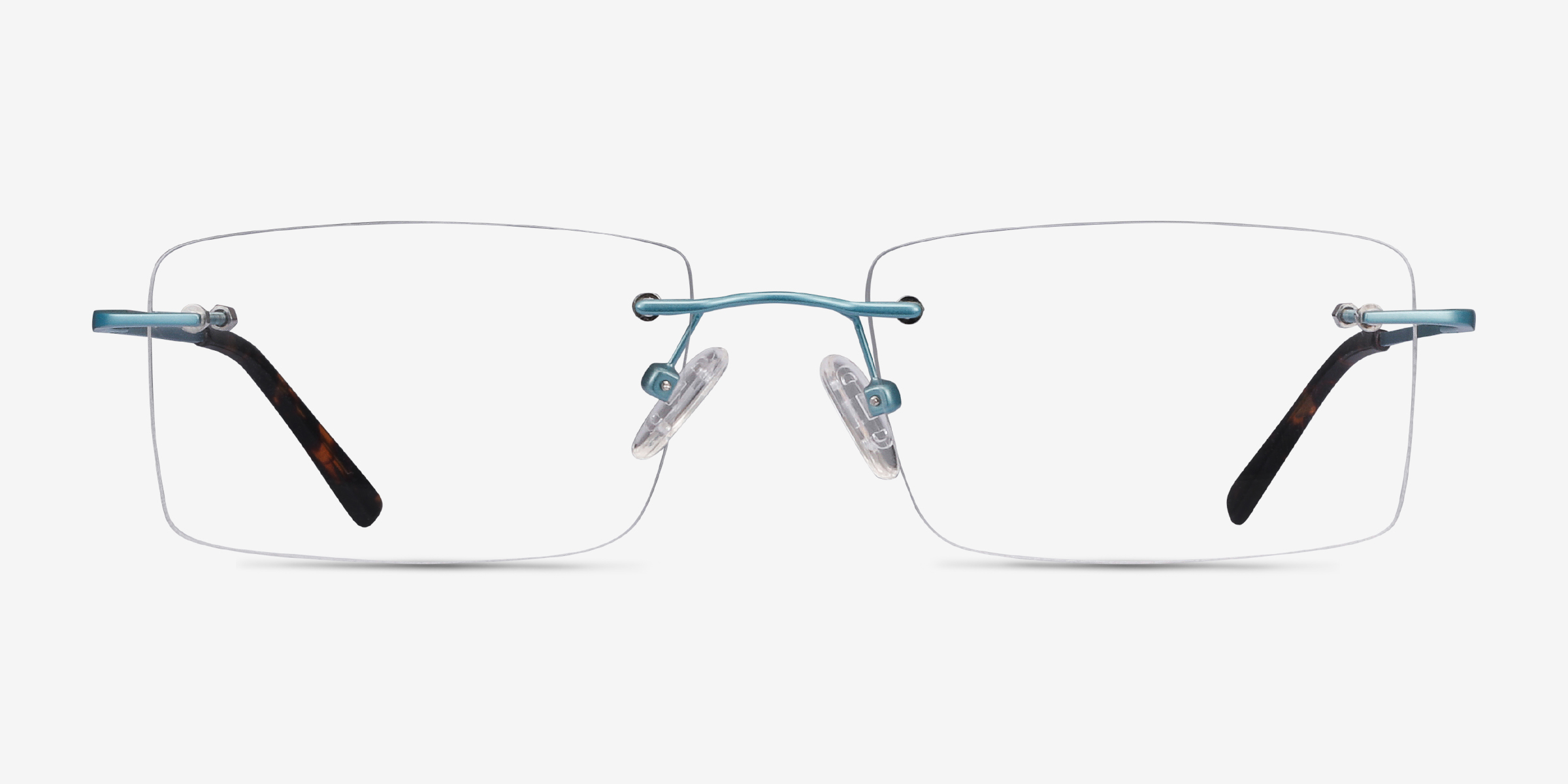 Evolve Bleu MétalMontures de lunettes de vue d'EyeBuyDirect, Vue de Face