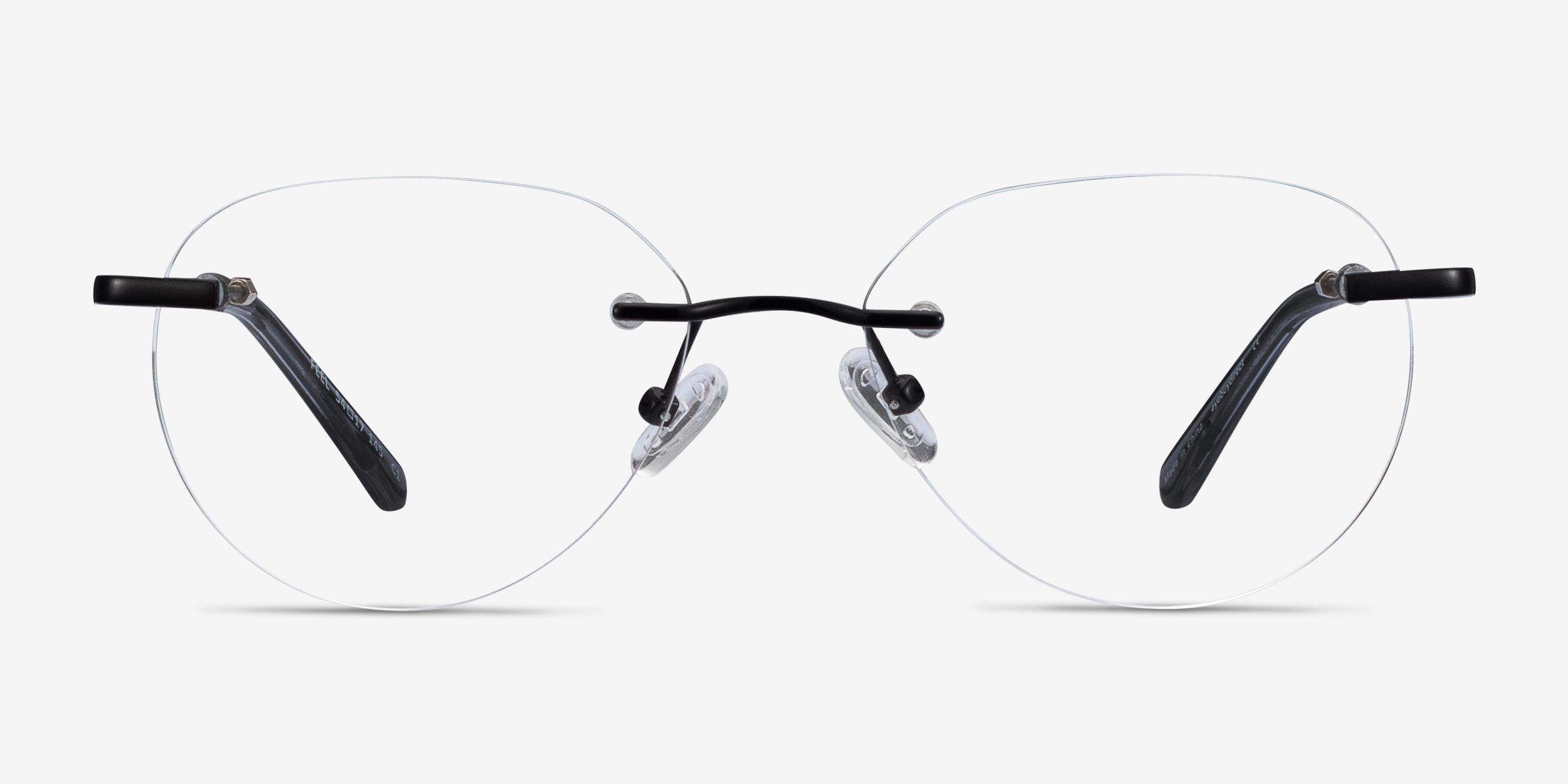 Feel Noir MétalMontures de lunettes de vue d'EyeBuyDirect, Vue de Face