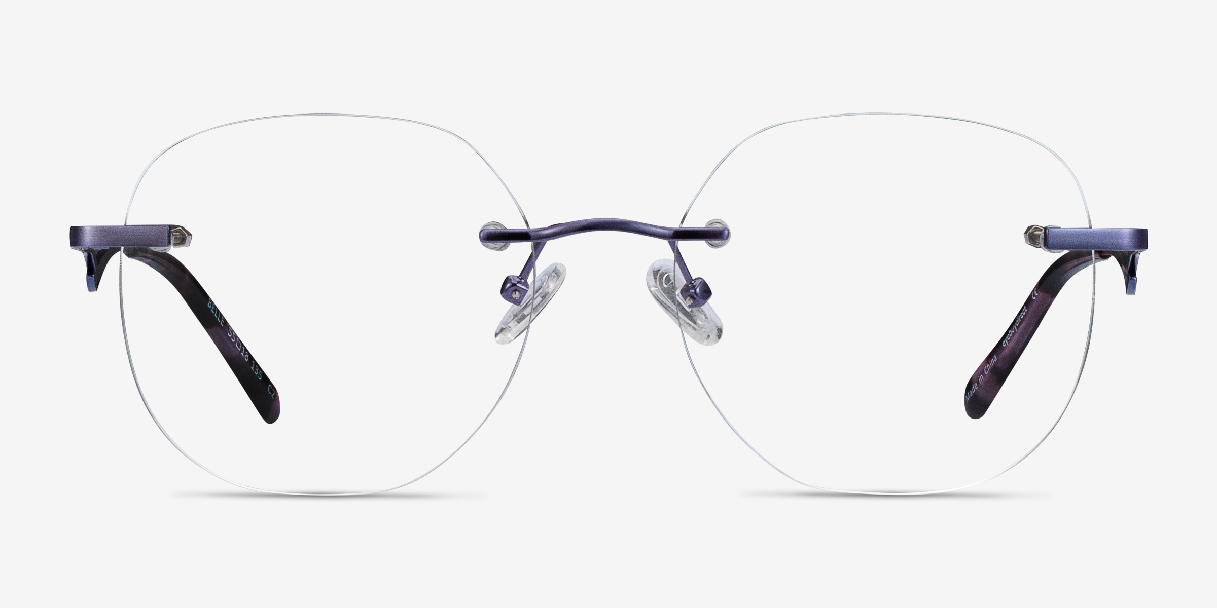 Belle Violet MétalMontures de lunettes de vue d'EyeBuyDirect, Vue de Face