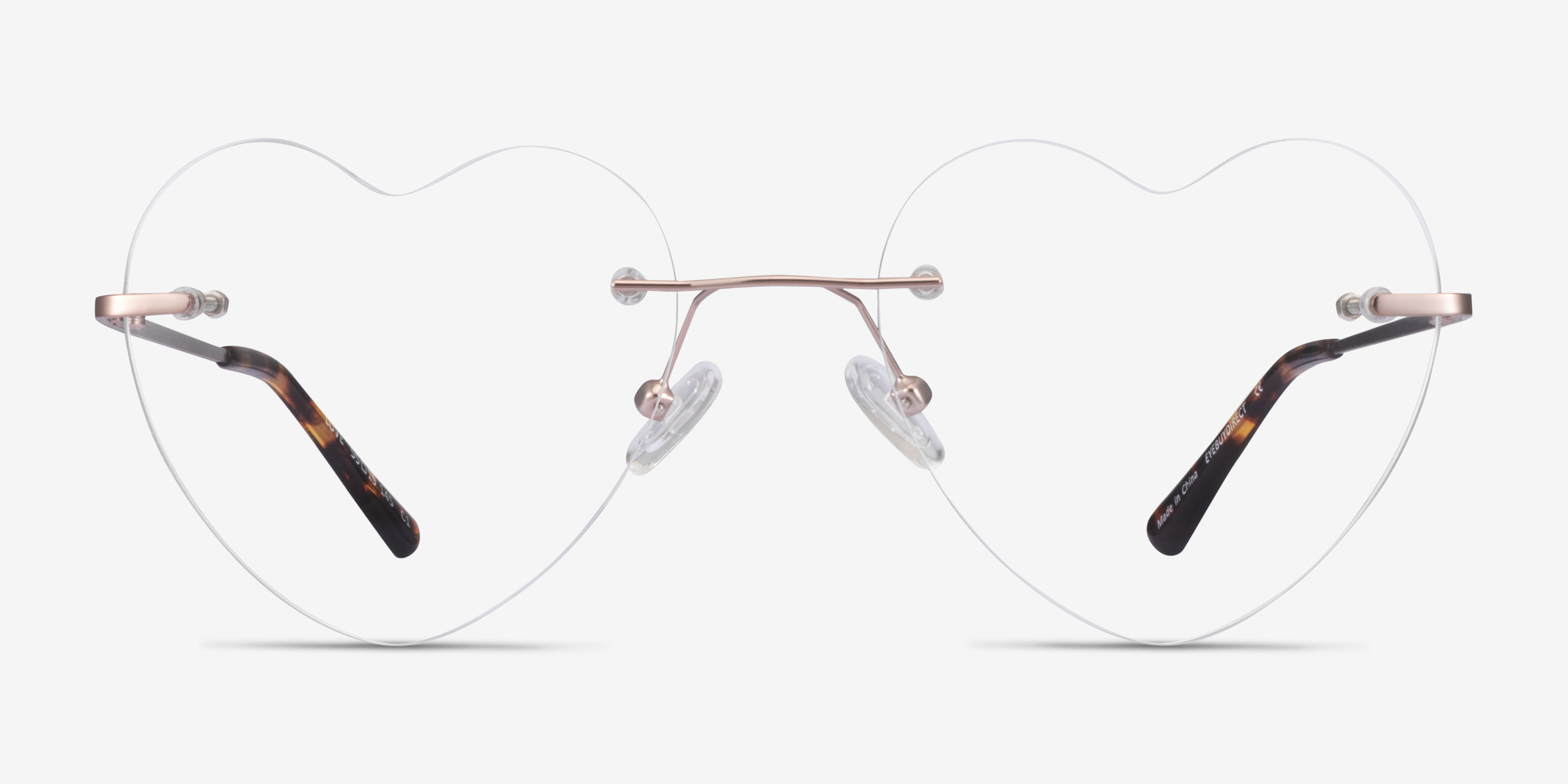 Love Or rose MétalMontures de lunettes de vue d'EyeBuyDirect, Vue de Face