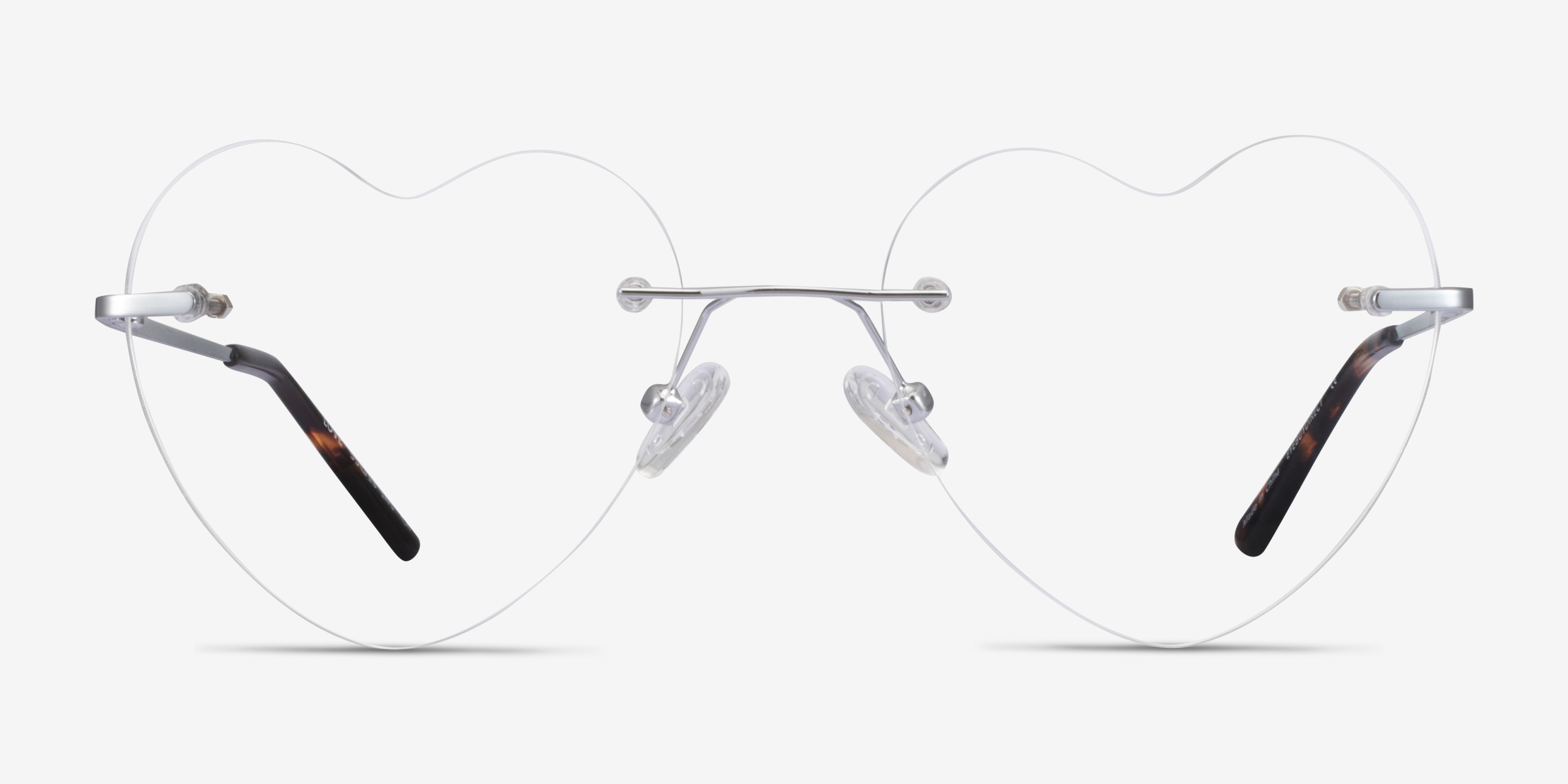 Love Argenté MétalMontures de lunettes de vue d'EyeBuyDirect, Vue de Face