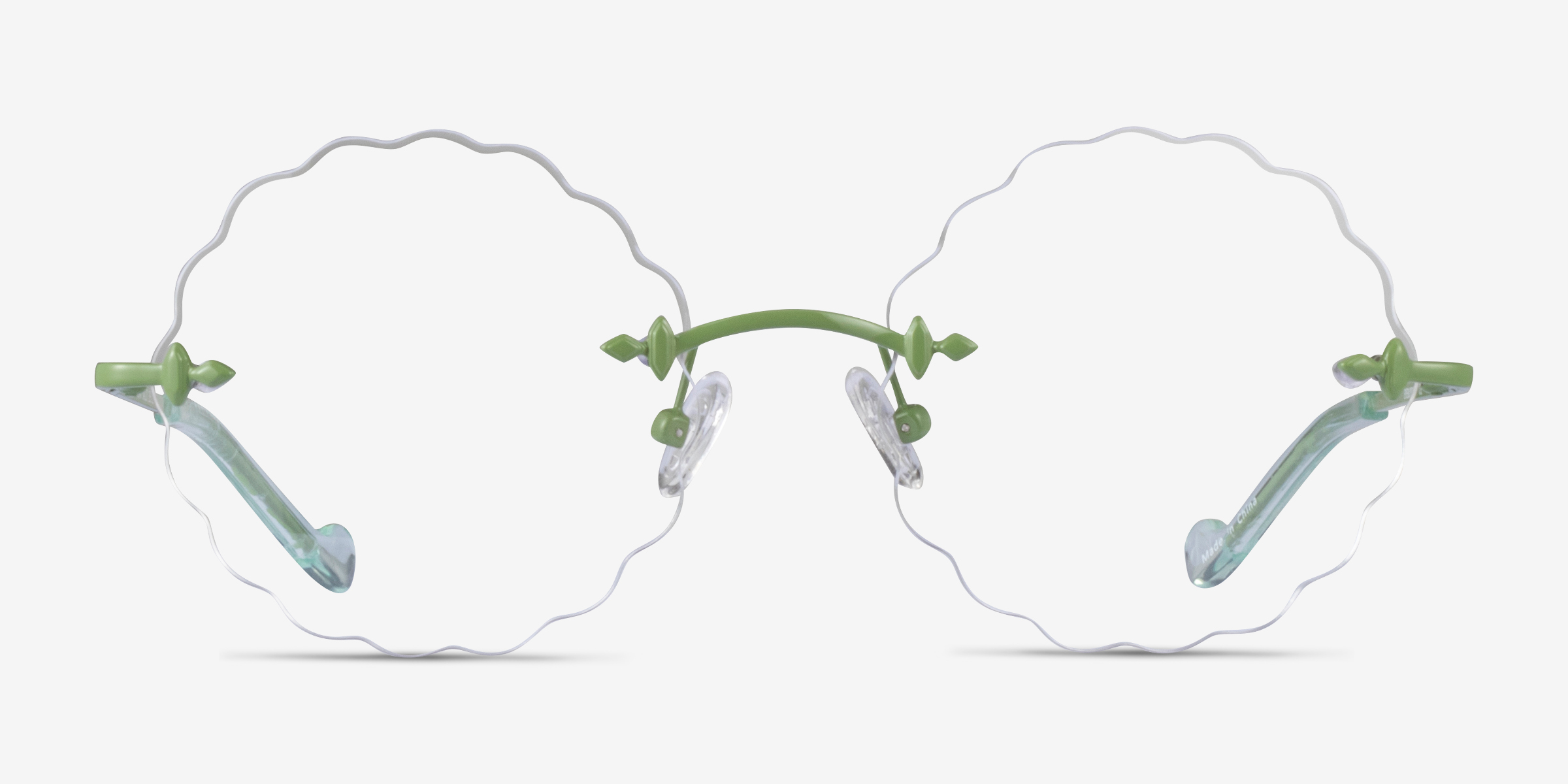 Fiesta Vert MétalMontures de lunettes de vue d'EyeBuyDirect, Vue de Face