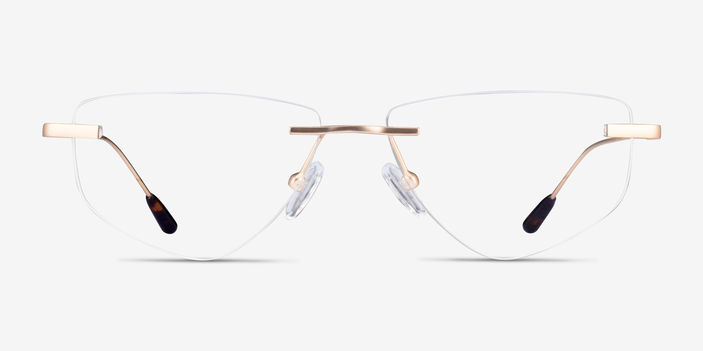 Phil Matte Gold MétalMontures de lunettes de vue d'EyeBuyDirect, Vue de Face