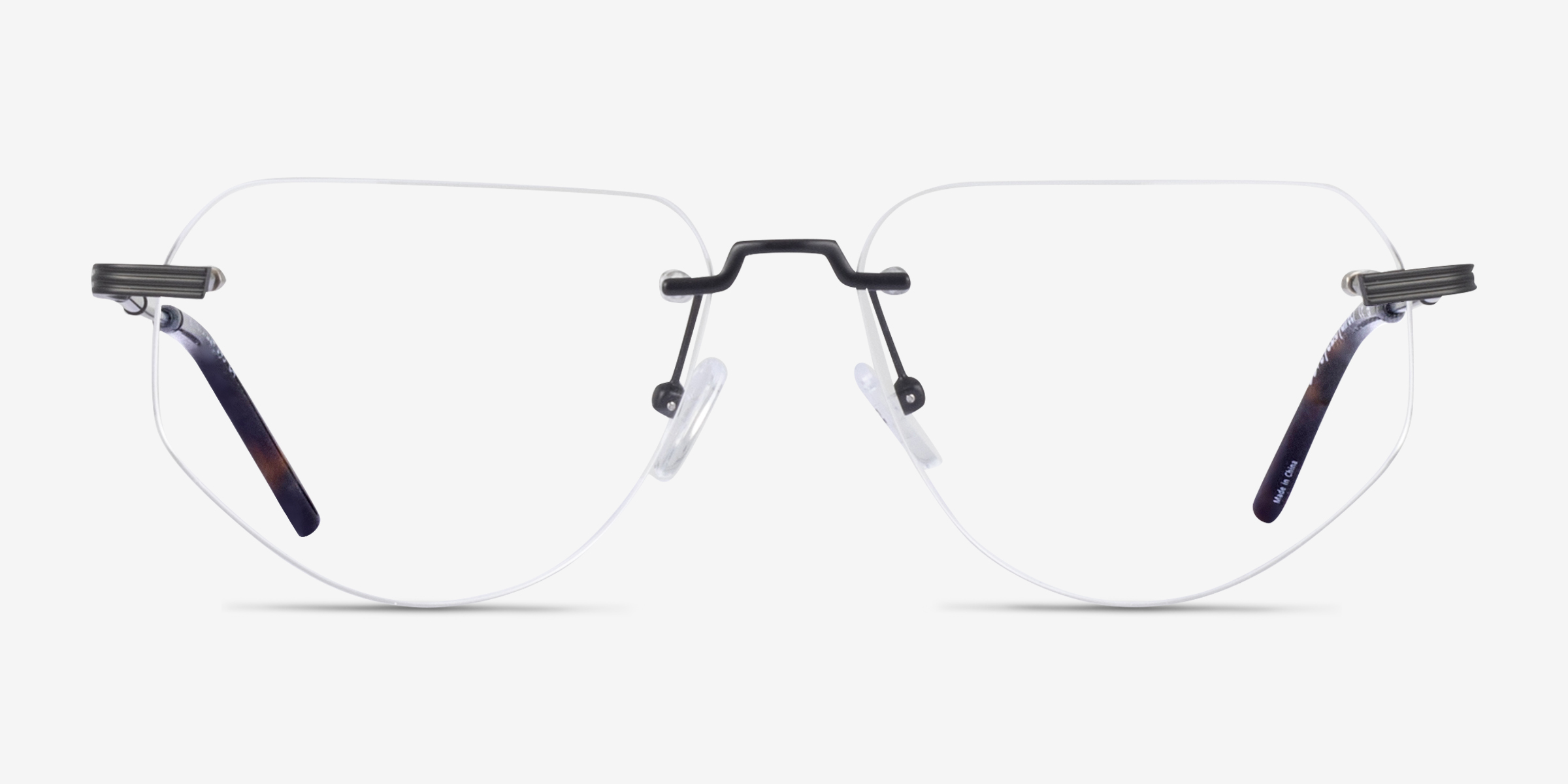 Artifact Noir MétalMontures de lunettes de vue d'EyeBuyDirect, Vue de Face