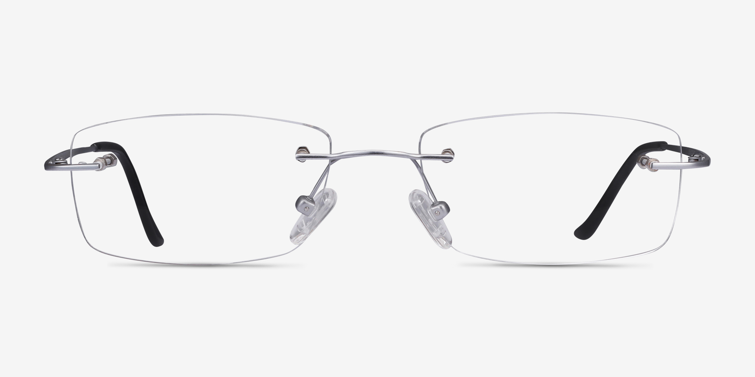 Ebb Argenté TitaniumMontures de lunettes de vue d'EyeBuyDirect, Vue de Face