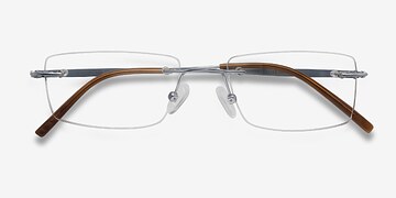 Silver Wheeler -  Lightweight Titanium Eyeglasses