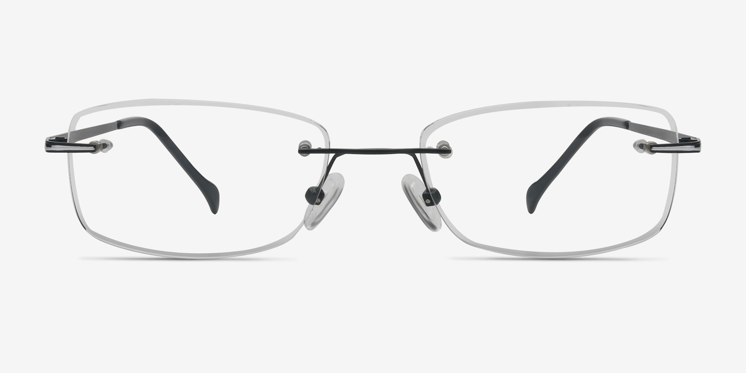 Trinity Noir TitaniumMontures de lunettes de vue d'EyeBuyDirect, Vue de Face