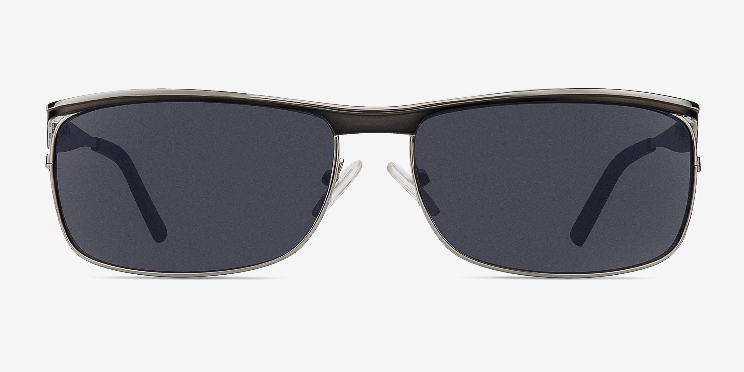 Brighton Silver & Black MétalSoleil de Lunette de vue d'EyeBuyDirect, Vue de Face