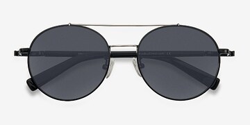 Black/Silver Hendrix -  Vintage Metal Sunglasses