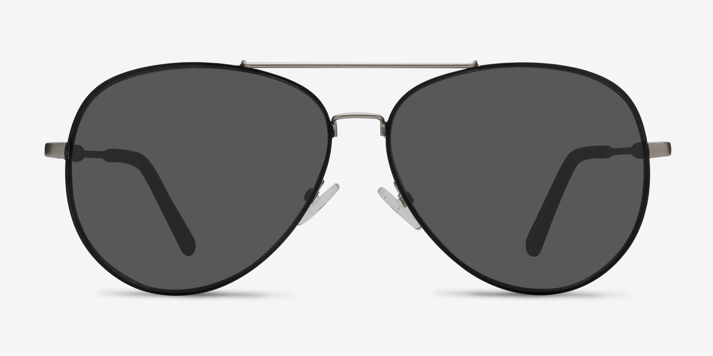 Camp Black Silver MétalSoleil de Lunette de vue d'EyeBuyDirect, Vue de Face