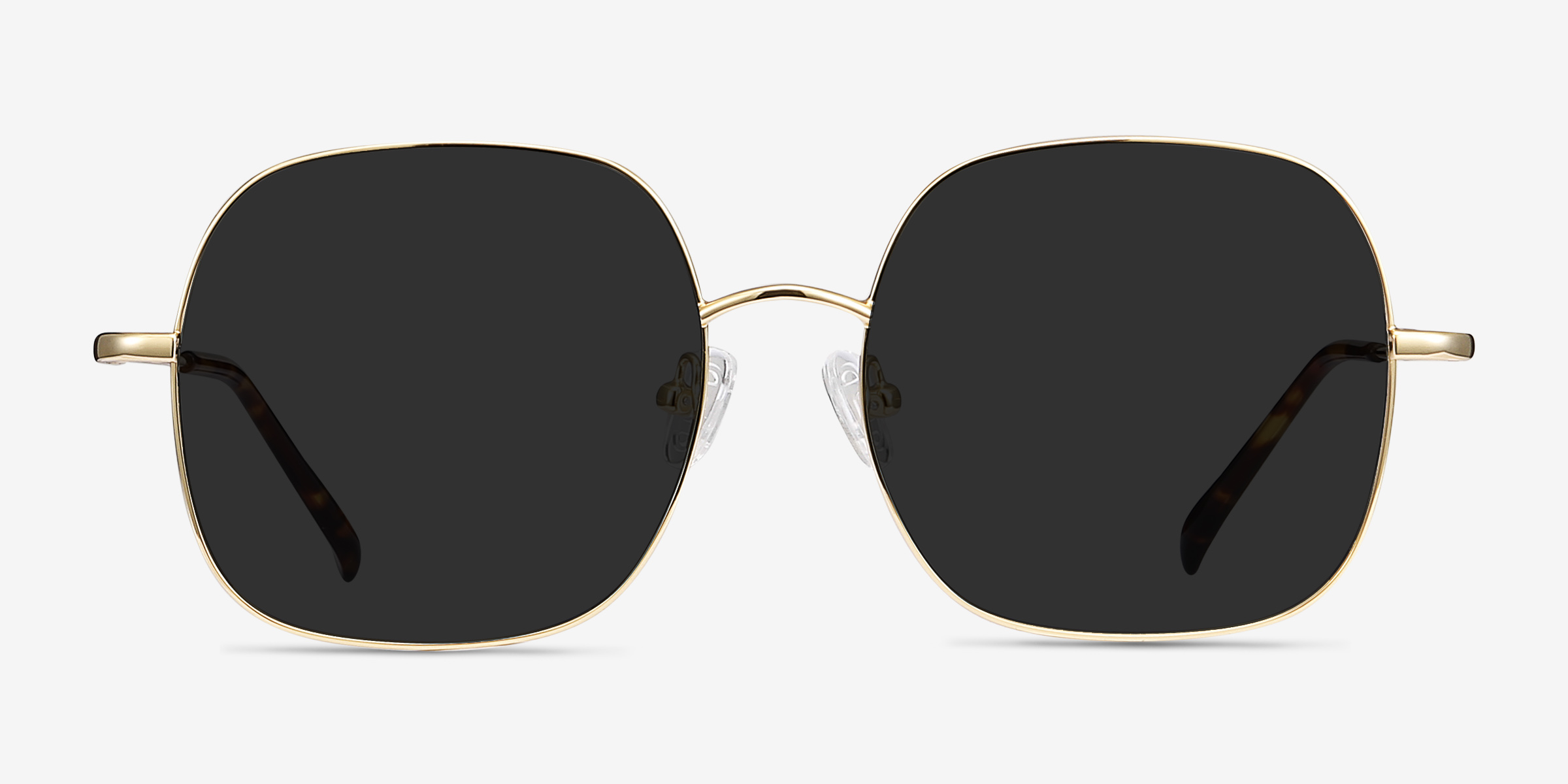 Sun Movement Doré MétalSoleil de Lunette de vue d'EyeBuyDirect, Vue de Face