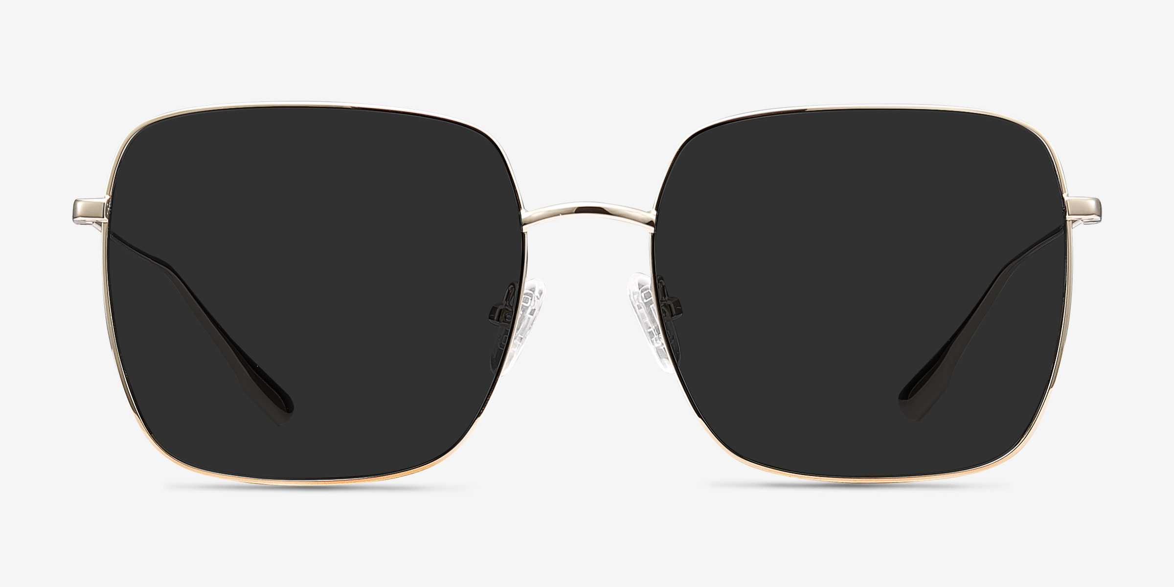 Voyager Doré MétalSoleil de Lunette de vue d'EyeBuyDirect, Vue de Face