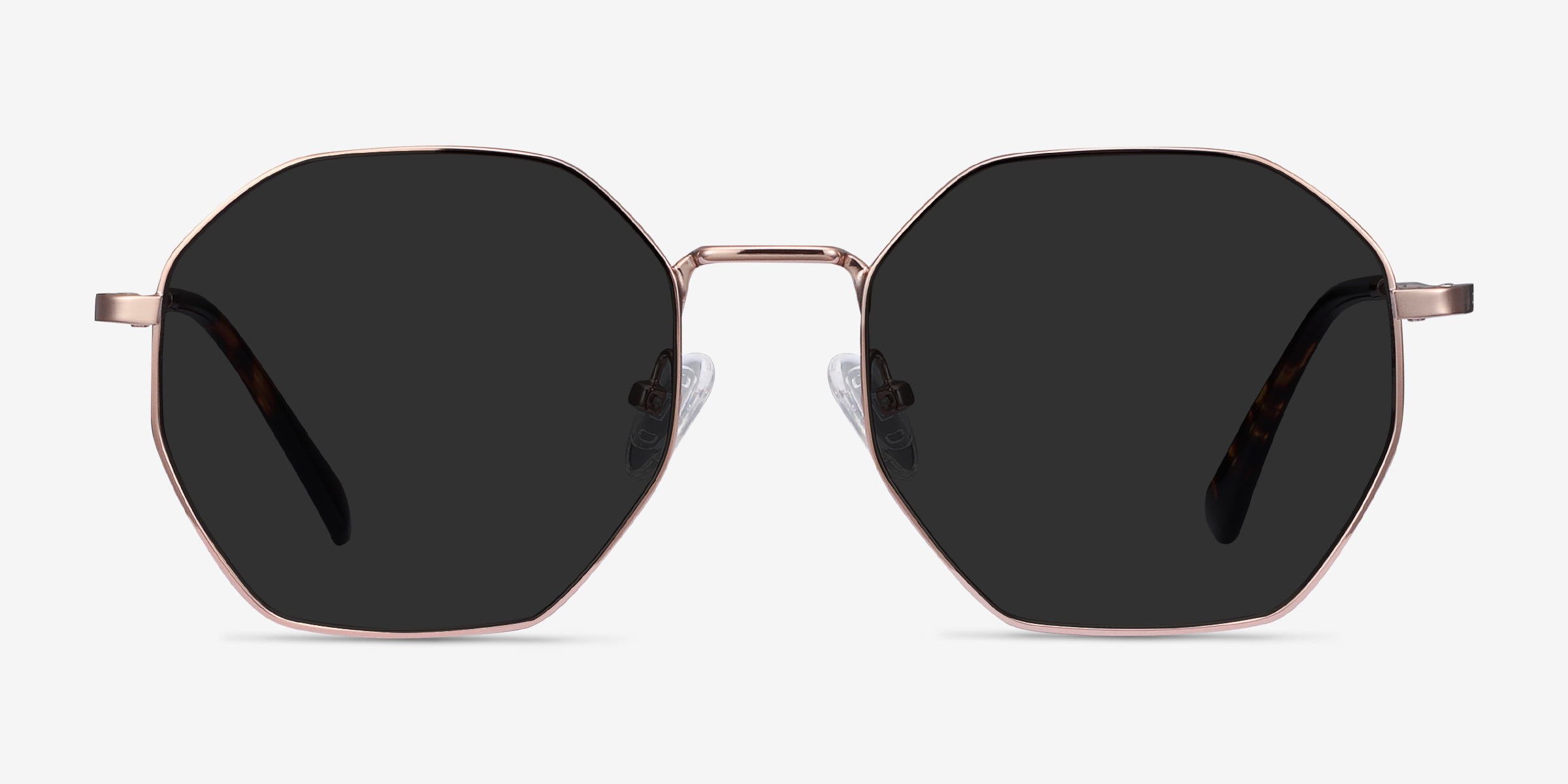 Sun Octave Or rose MétalSoleil de Lunette de vue d'EyeBuyDirect, Vue de Face