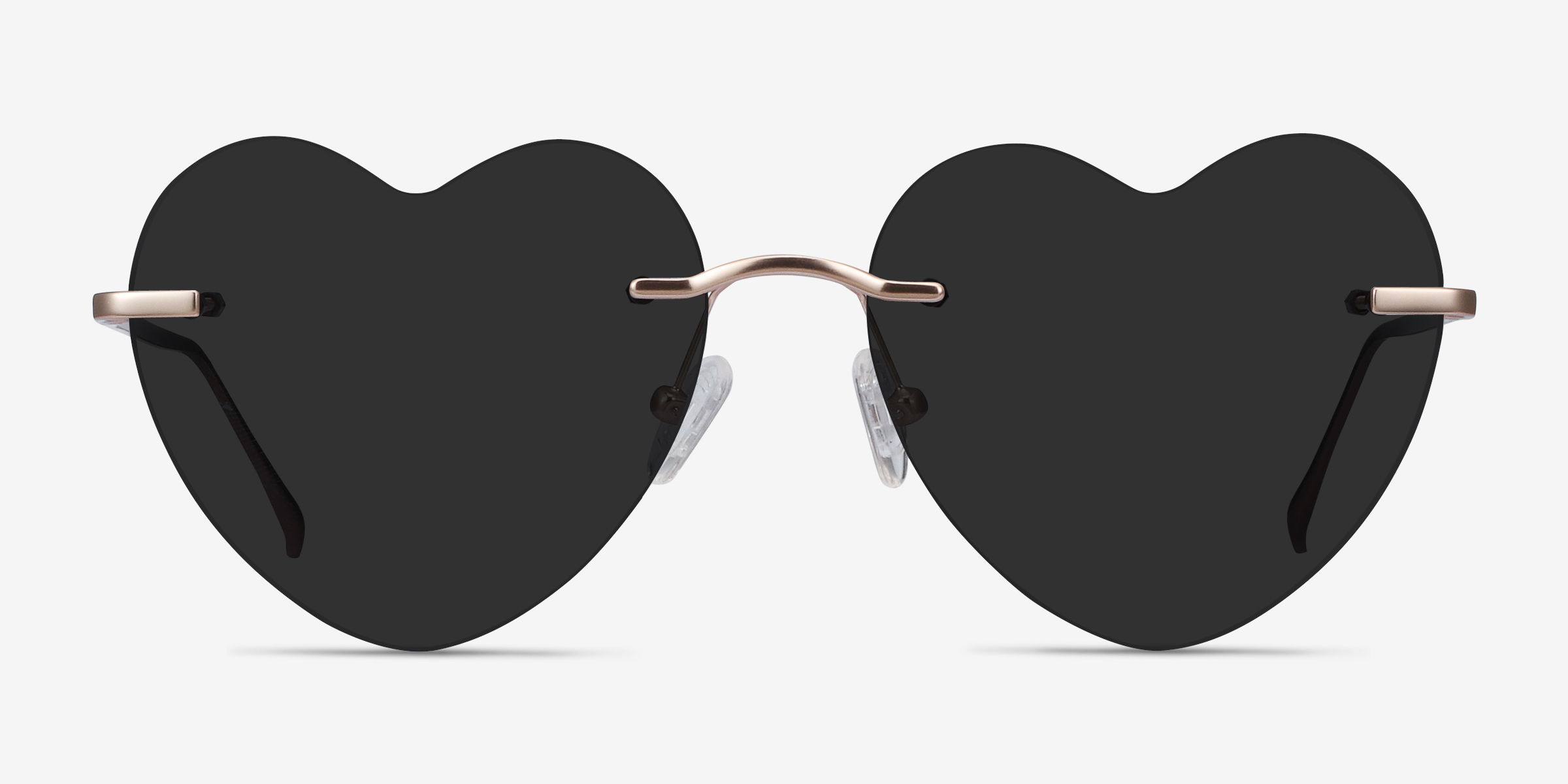 Sun Amore Doré MétalSoleil de Lunette de vue d'EyeBuyDirect, Vue de Face