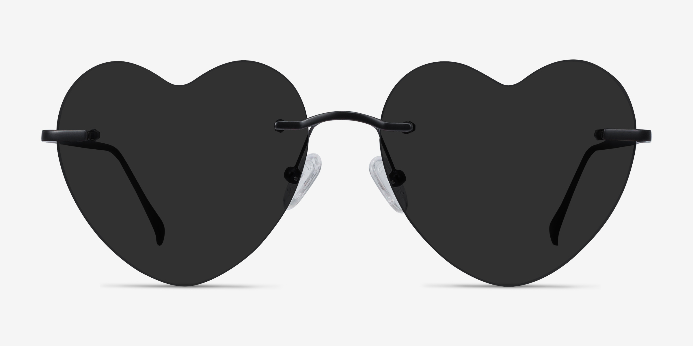 Sun Amore Noir MétalSoleil de Lunette de vue d'EyeBuyDirect, Vue de Face