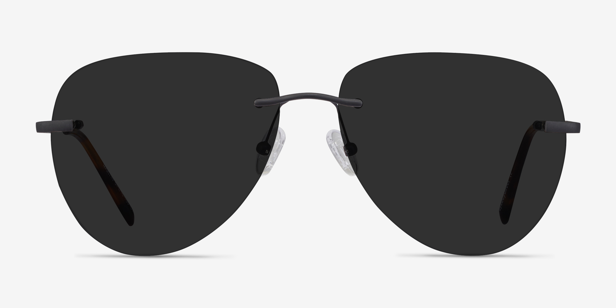 Martin Matte Black MétalSoleil de Lunette de vue d'EyeBuyDirect, Vue de Face