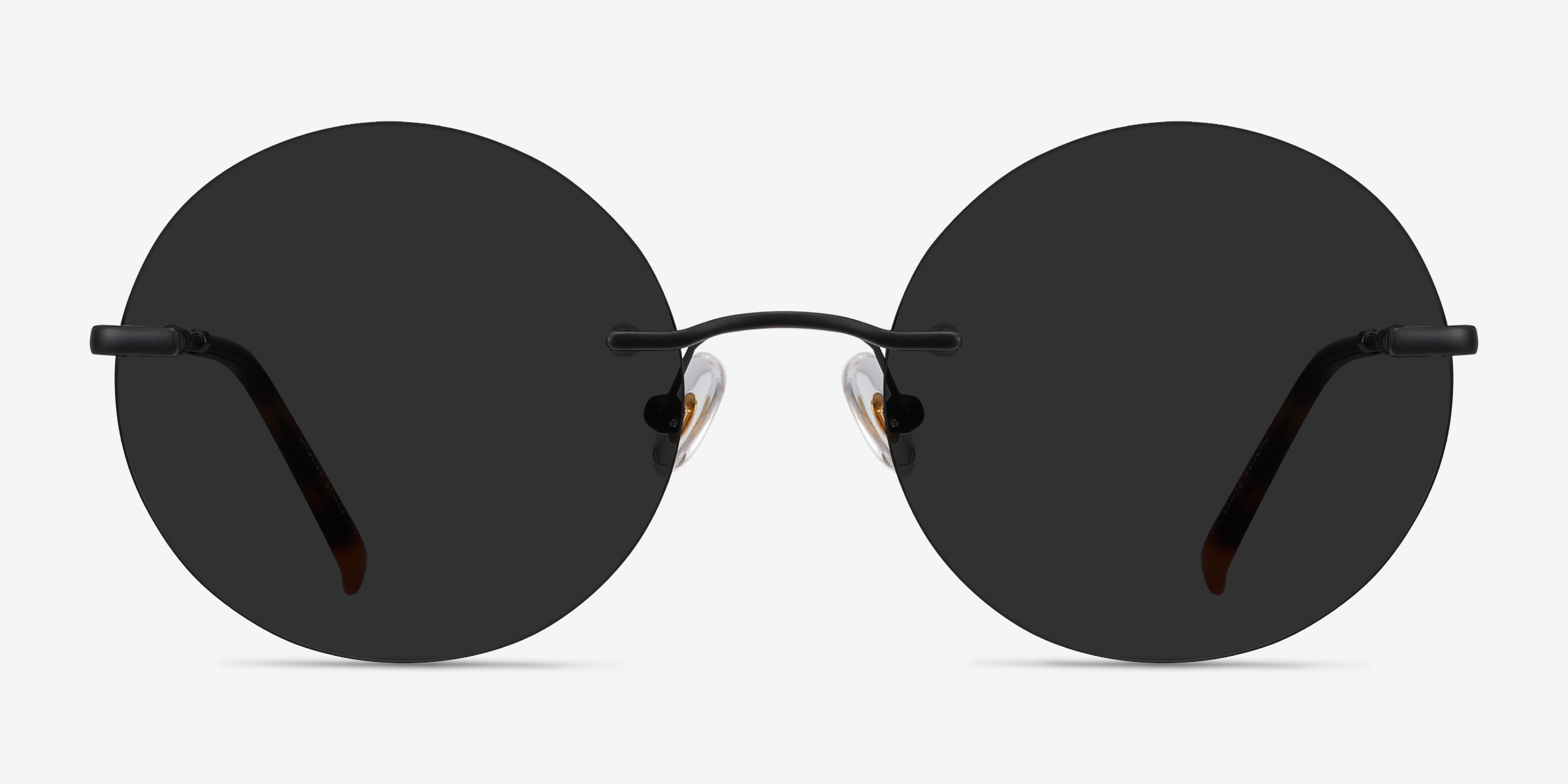 Chorus Noir MétalSoleil de Lunette de vue d'EyeBuyDirect, Vue de Face