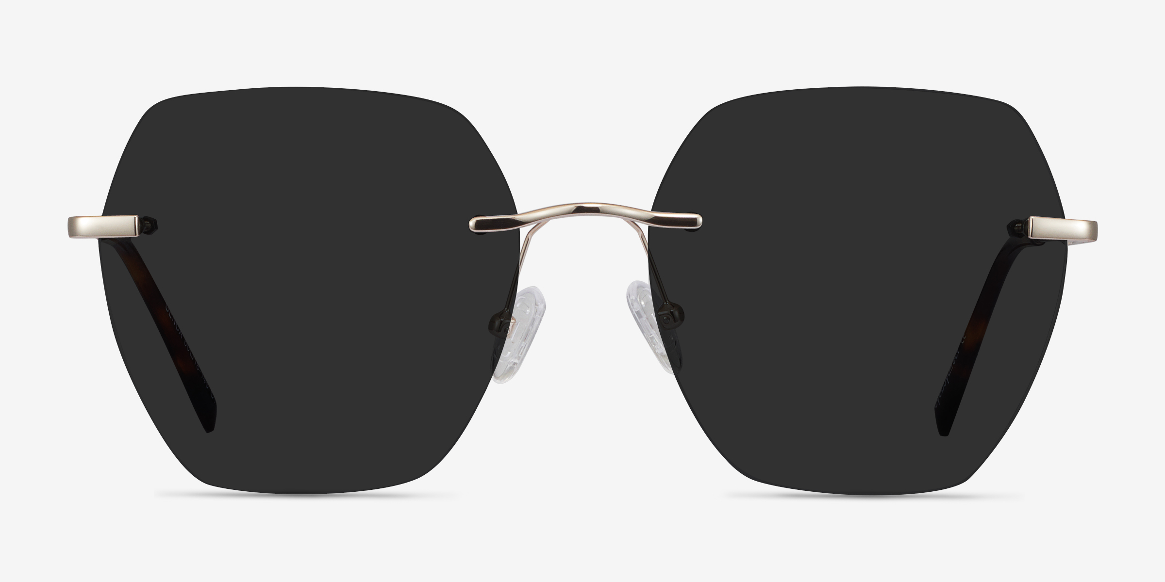 Genoa Doré MétalSoleil de Lunette de vue d'EyeBuyDirect, Vue de Face